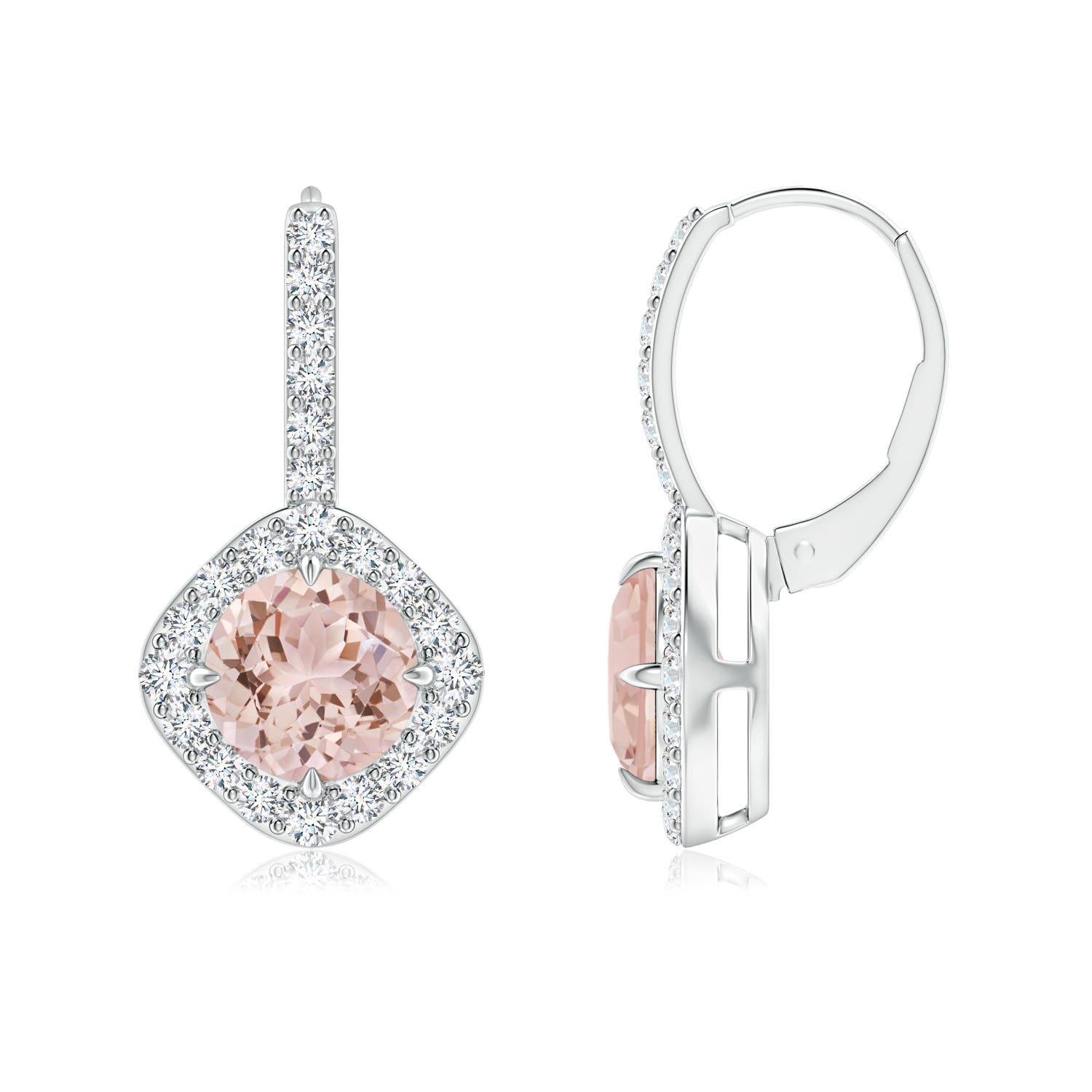 AAA - Morganite / 2.75 CT / 14 KT White Gold