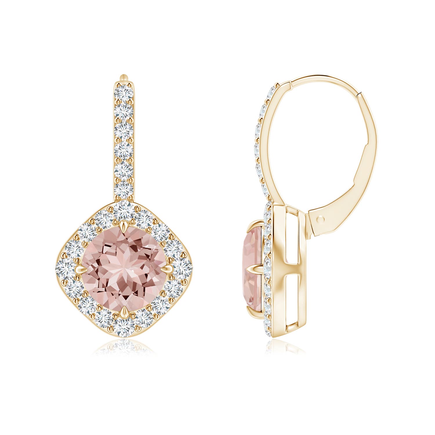 AAAA - Morganite / 2.75 CT / 14 KT Yellow Gold