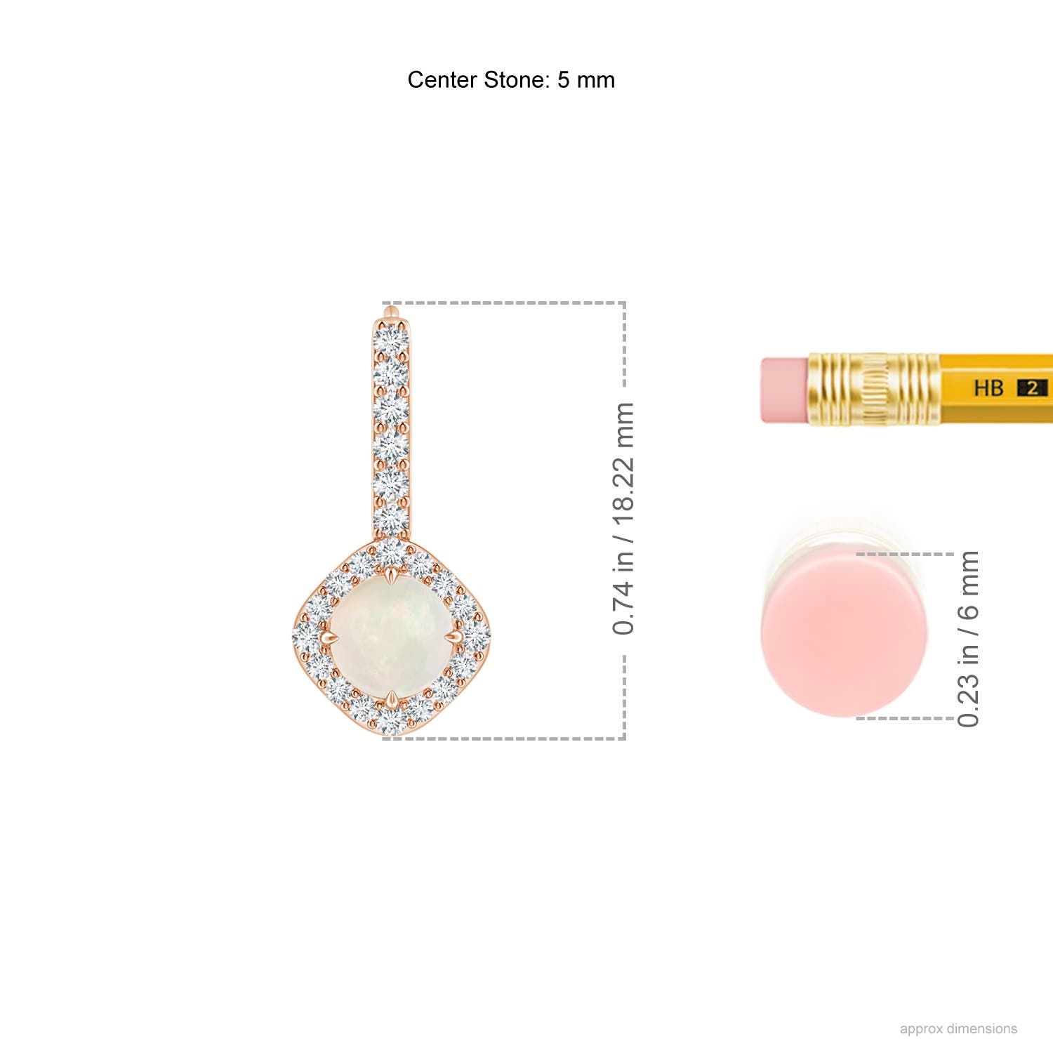 A - Opal / 0.93 CT / 14 KT Rose Gold