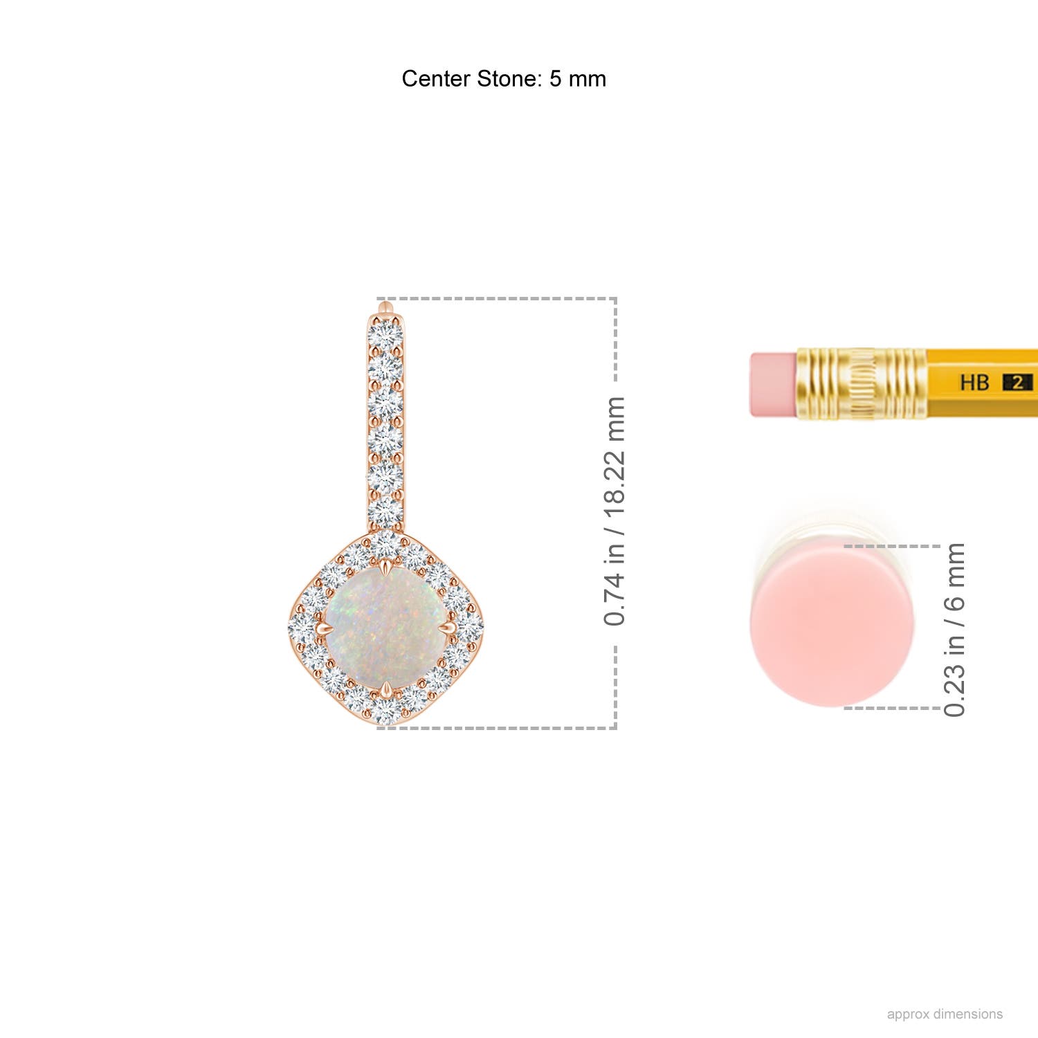 AA - Opal / 0.93 CT / 14 KT Rose Gold