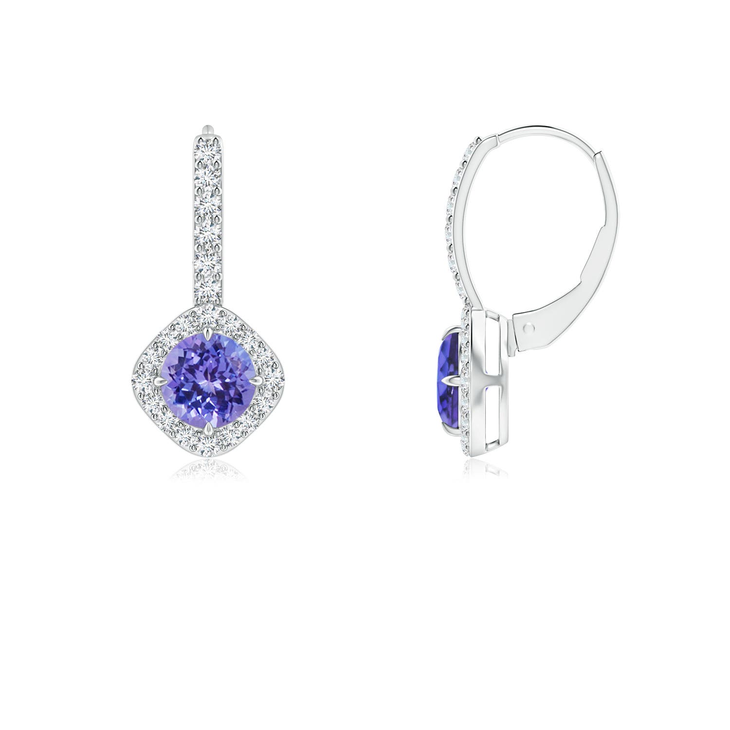 AAA - Tanzanite / 1.27 CT / 14 KT White Gold