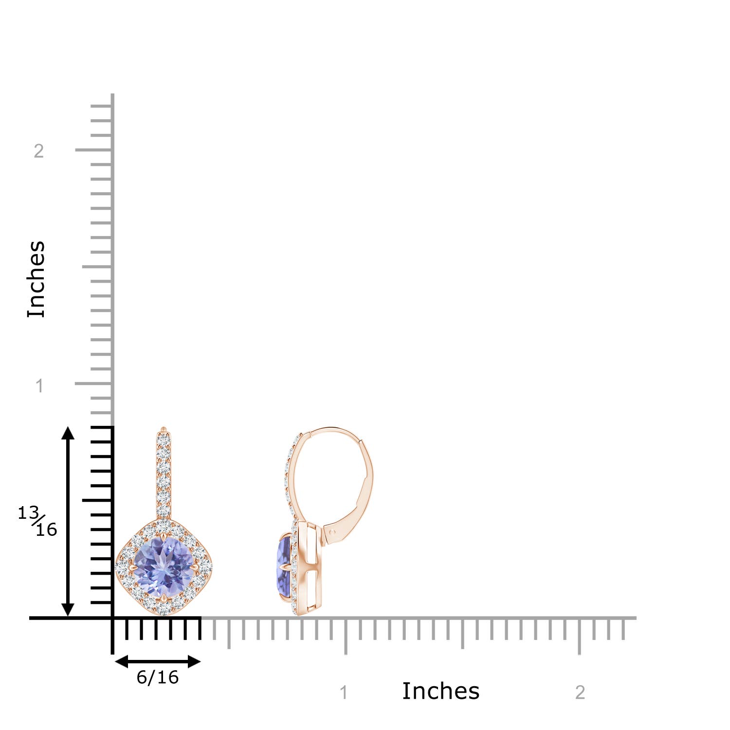 A - Tanzanite / 2.18 CT / 14 KT Rose Gold