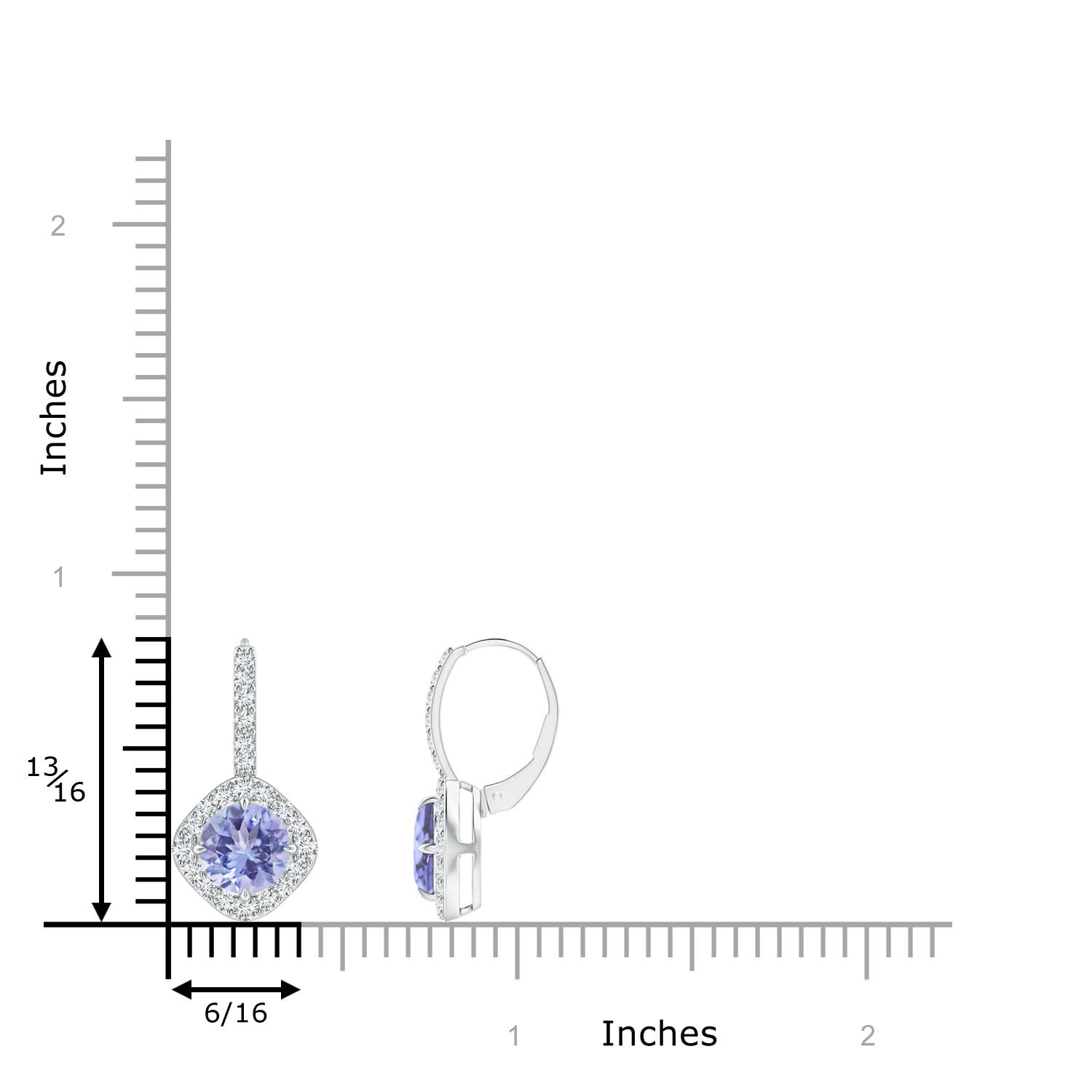 A - Tanzanite / 2.18 CT / 14 KT White Gold