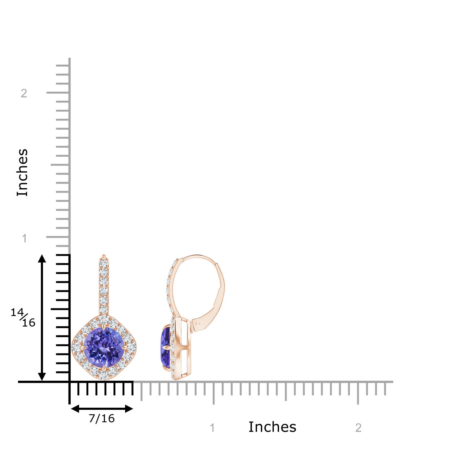 AA - Tanzanite / 3.45 CT / 14 KT Rose Gold