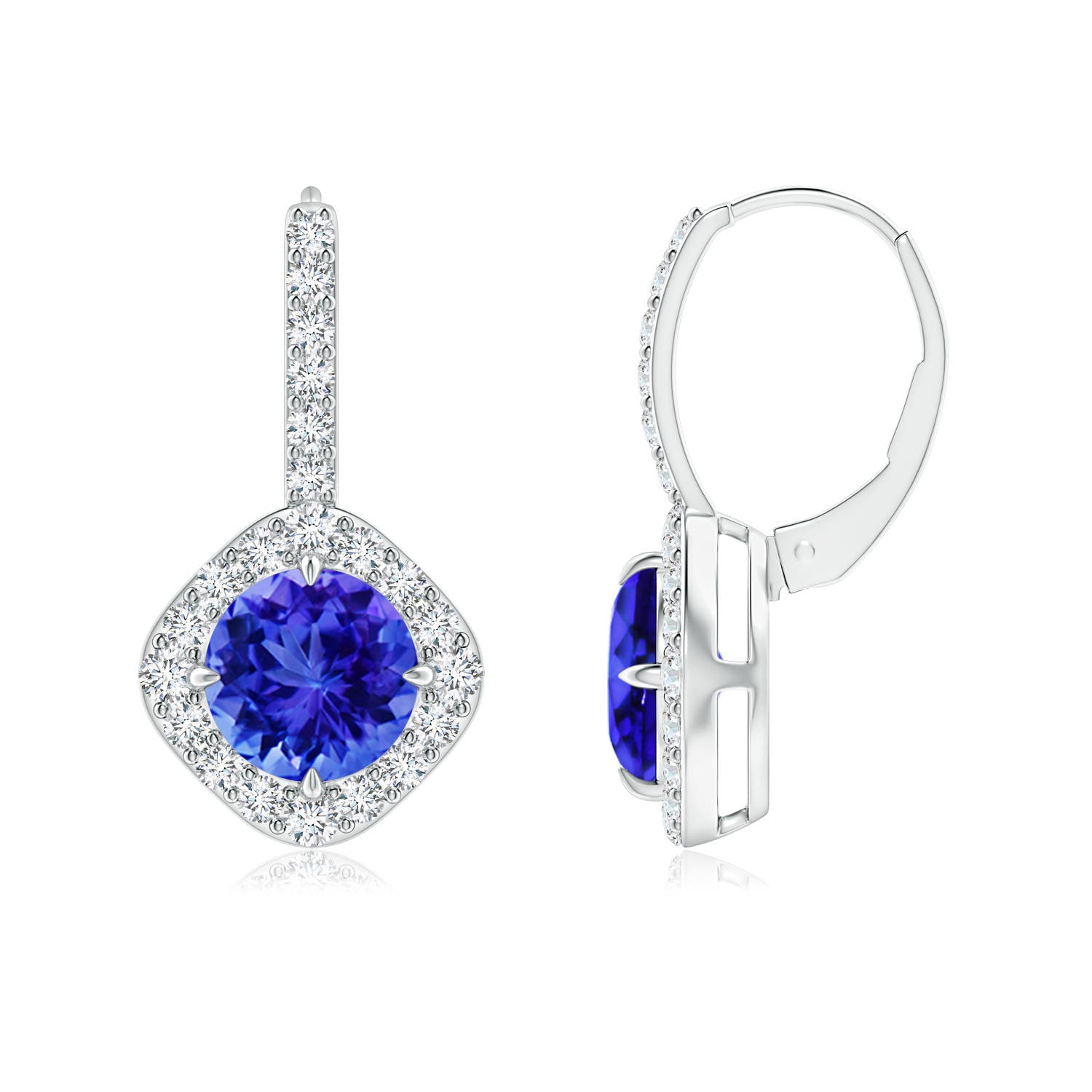 AAA - Tanzanite / 3.45 CT / 14 KT White Gold