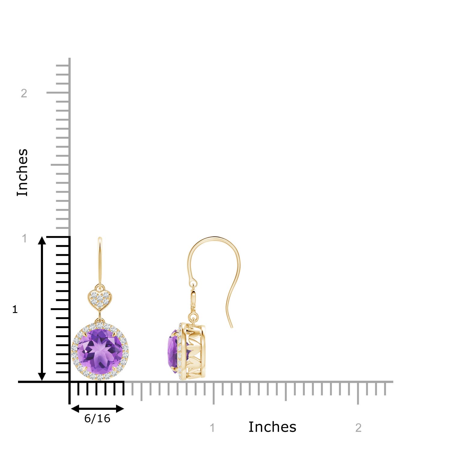 A - Amethyst / 2.6 CT / 14 KT Yellow Gold