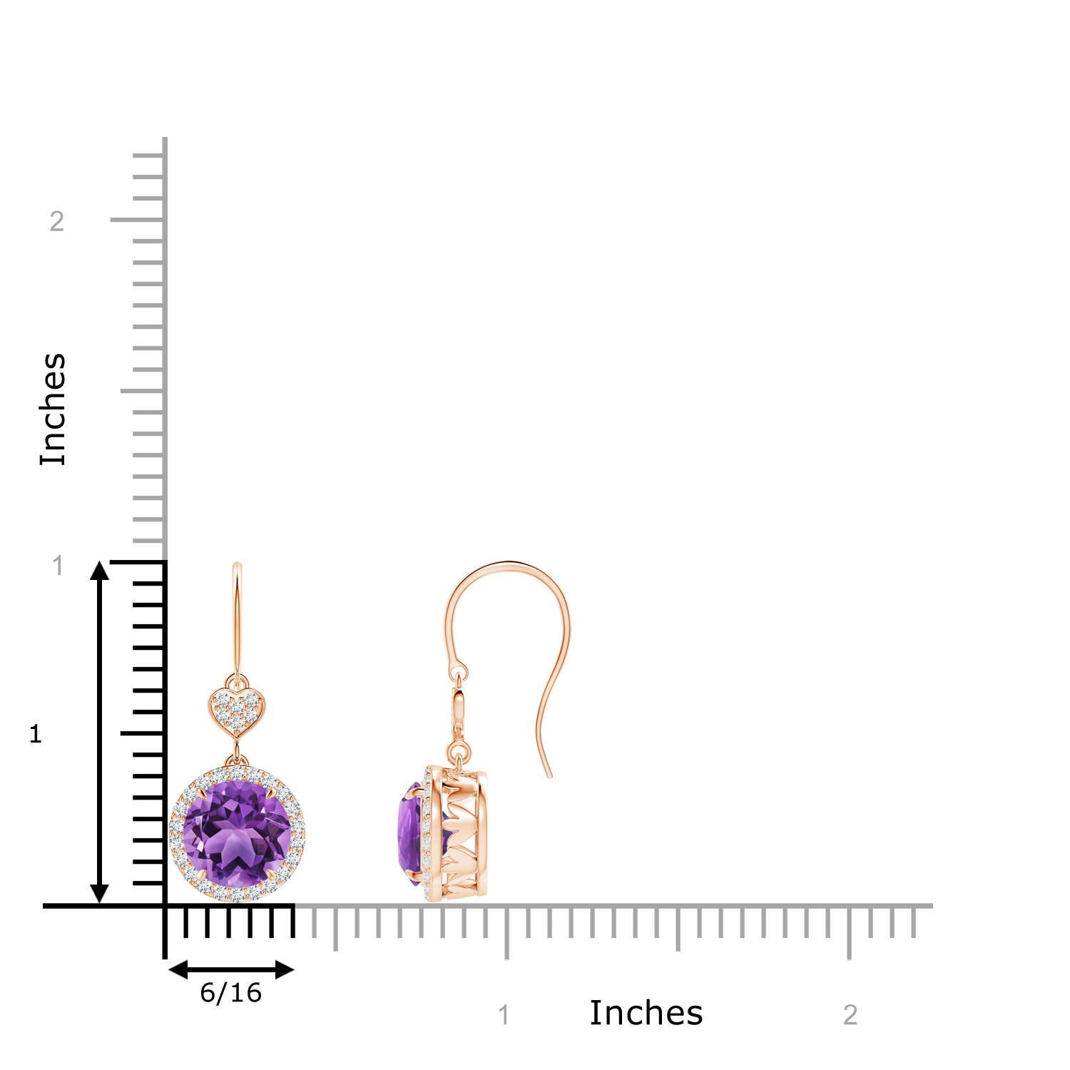 AA - Amethyst / 2.6 CT / 14 KT Rose Gold