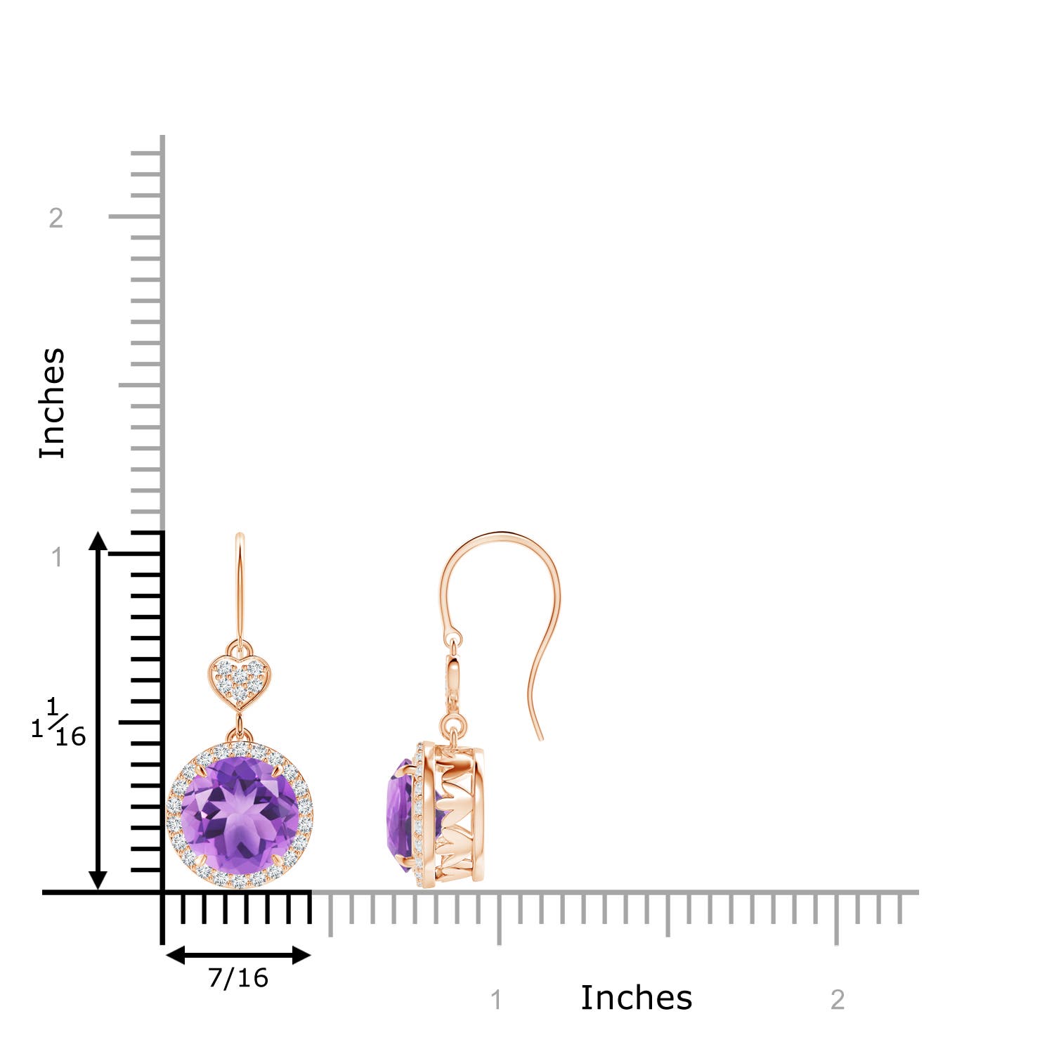 A - Amethyst / 3.76 CT / 14 KT Rose Gold