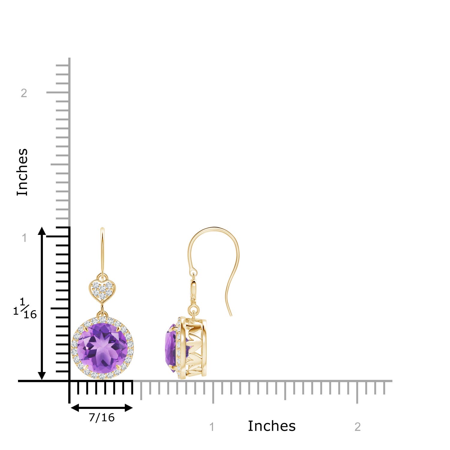 A - Amethyst / 3.76 CT / 14 KT Yellow Gold