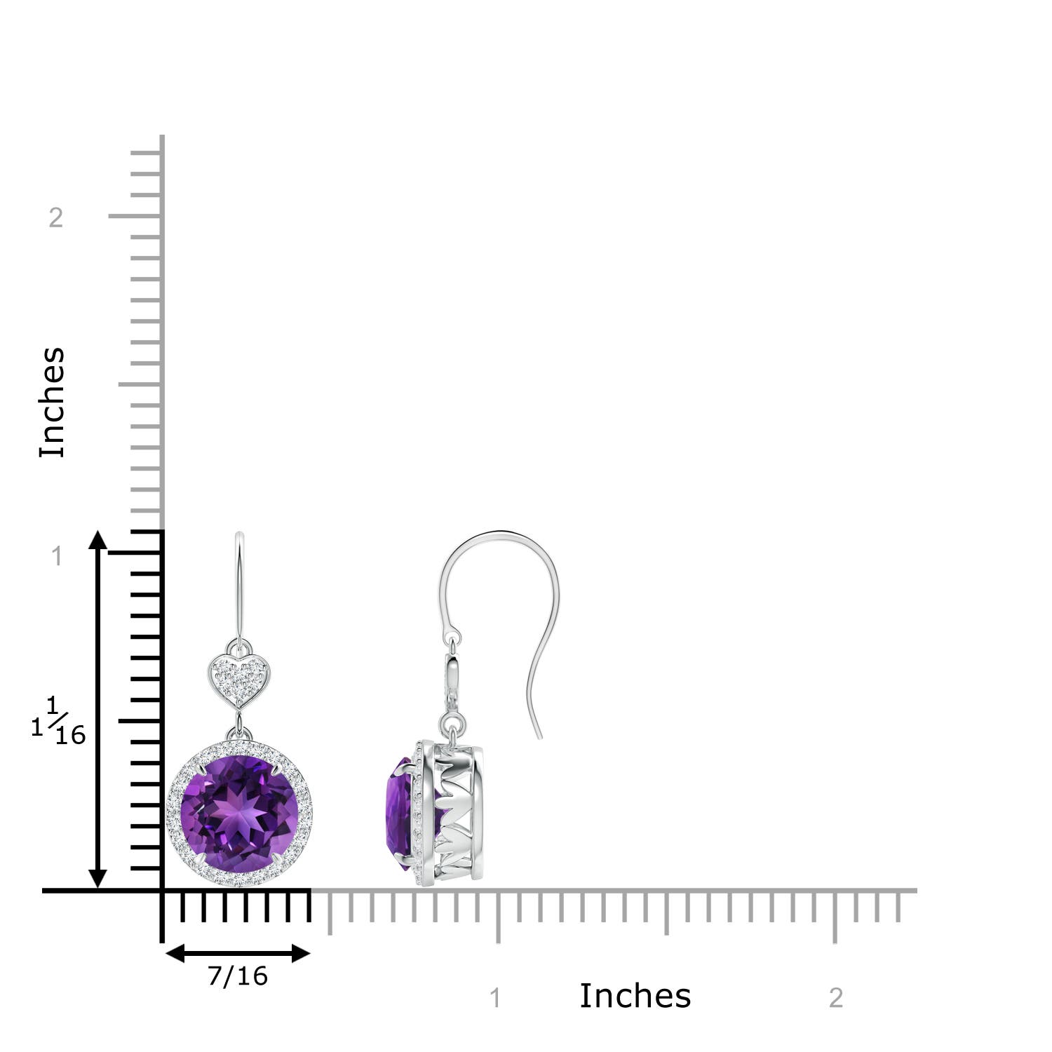 AAAA - Amethyst / 3.76 CT / 14 KT White Gold