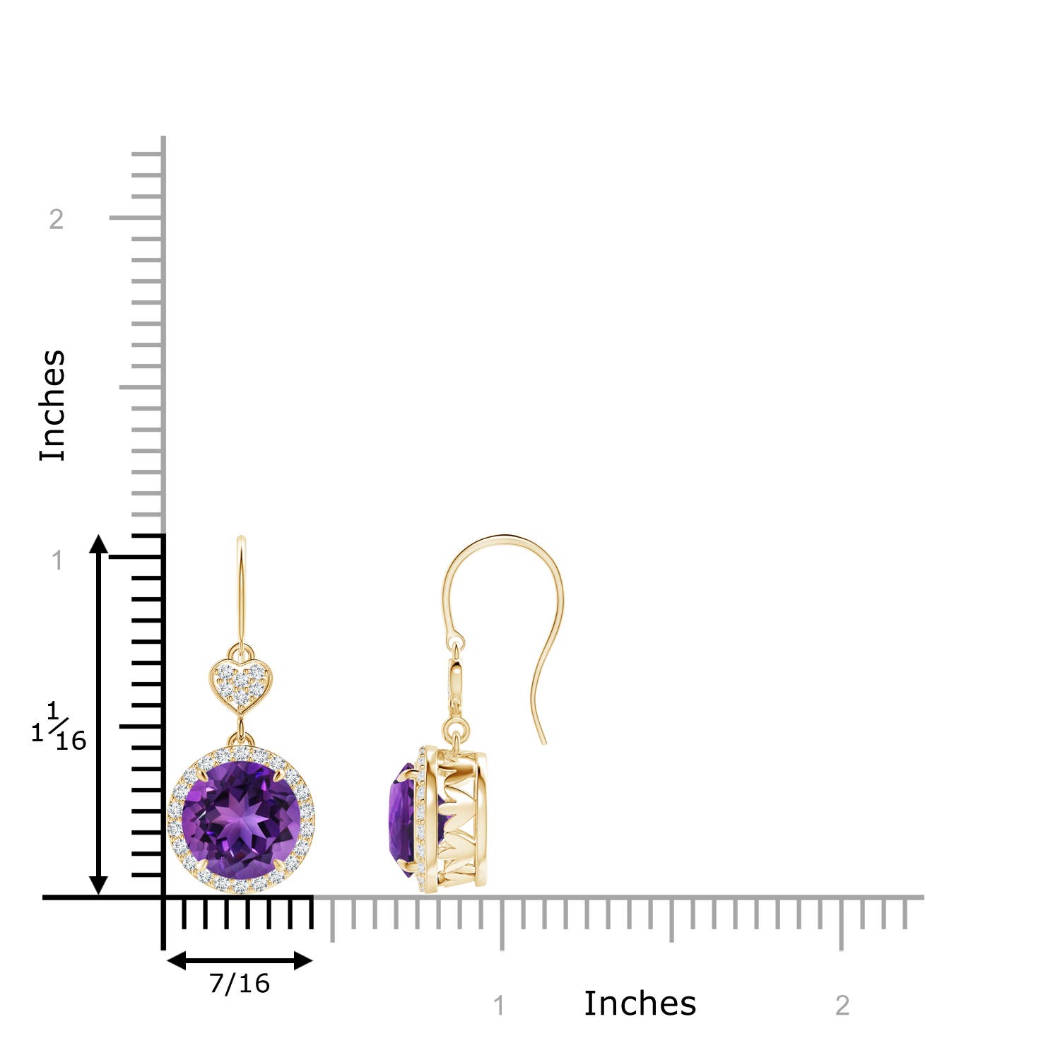 AAAA - Amethyst / 3.76 CT / 14 KT Yellow Gold