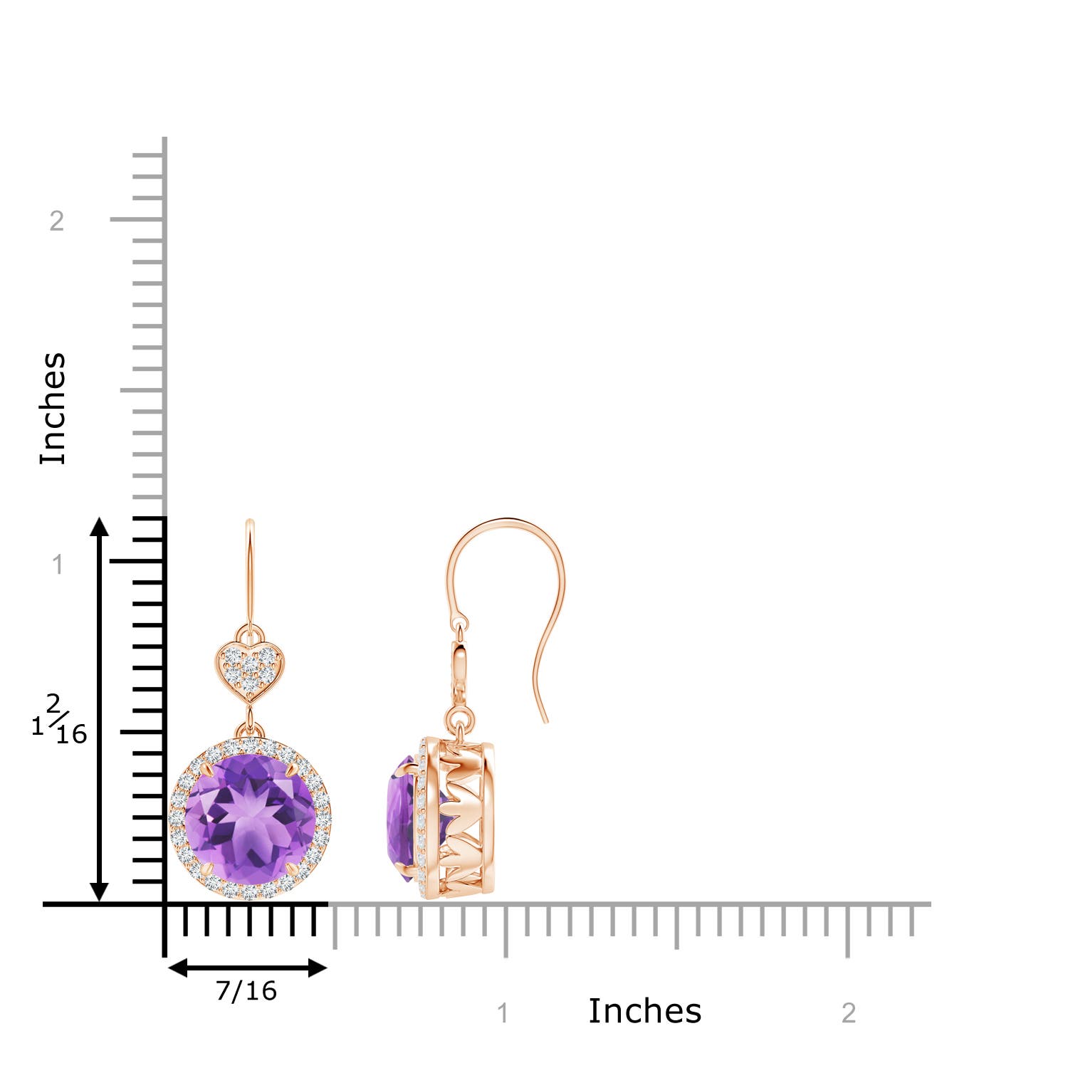 A - Amethyst / 5.38 CT / 14 KT Rose Gold