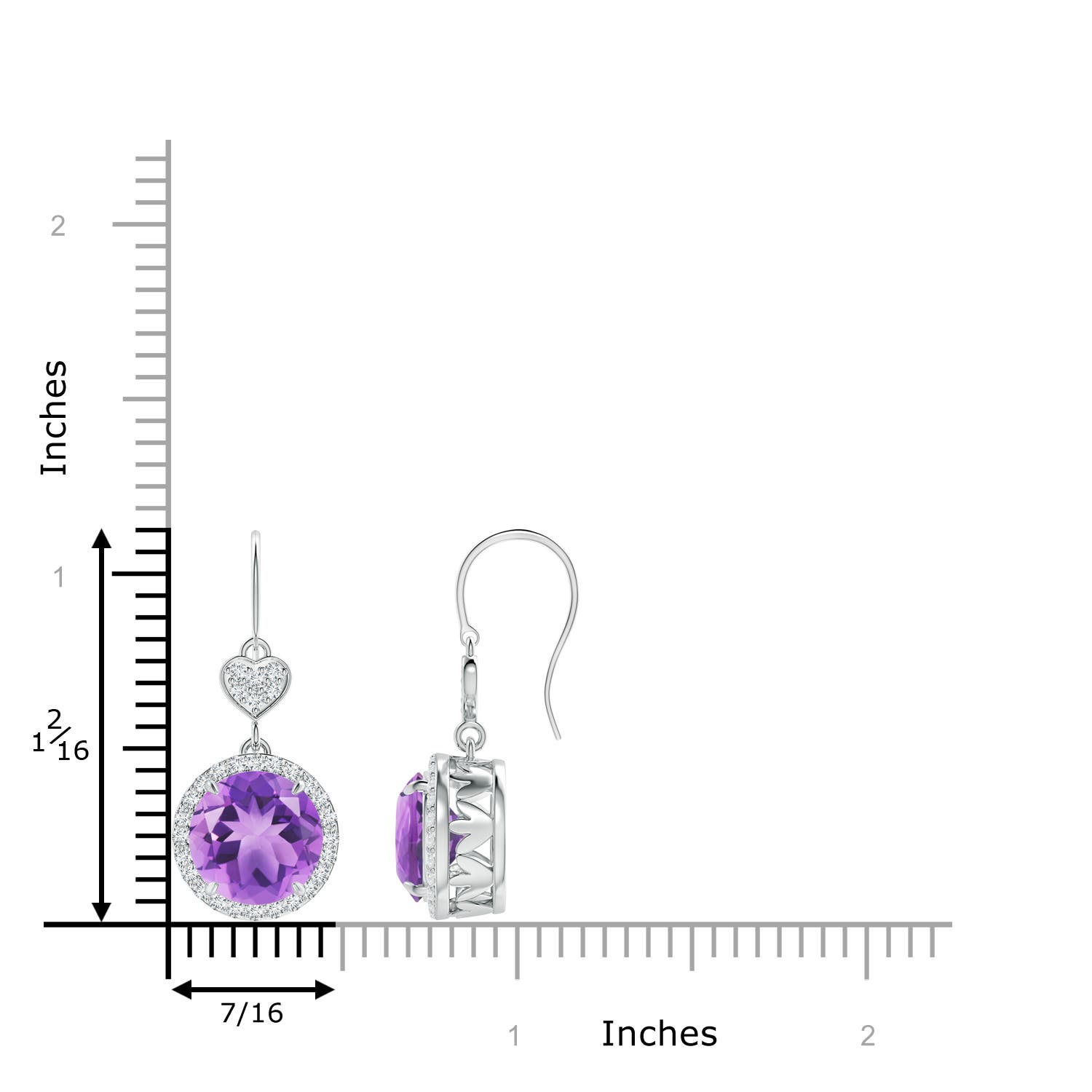 A - Amethyst / 5.38 CT / 14 KT White Gold