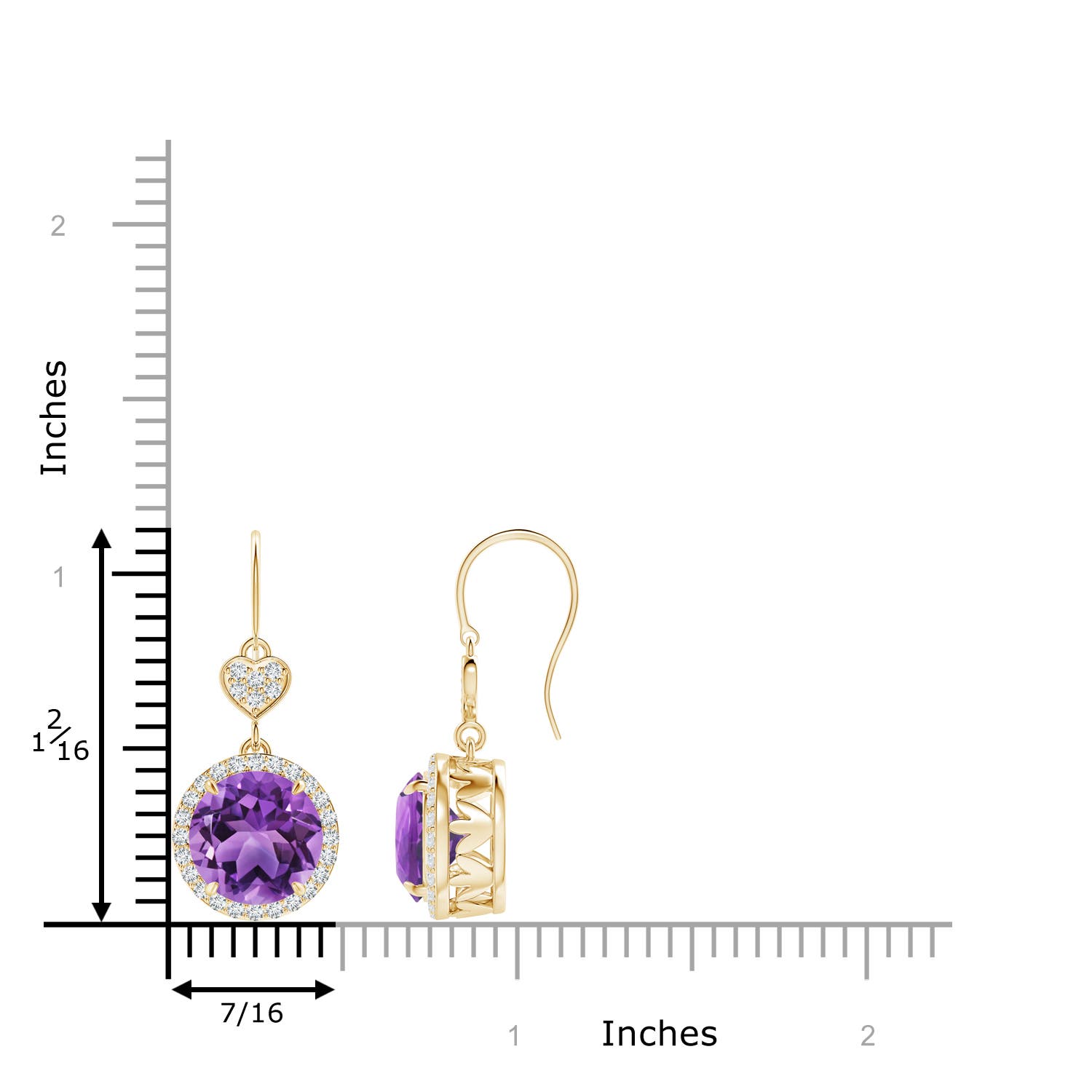 AA - Amethyst / 5.38 CT / 14 KT Yellow Gold