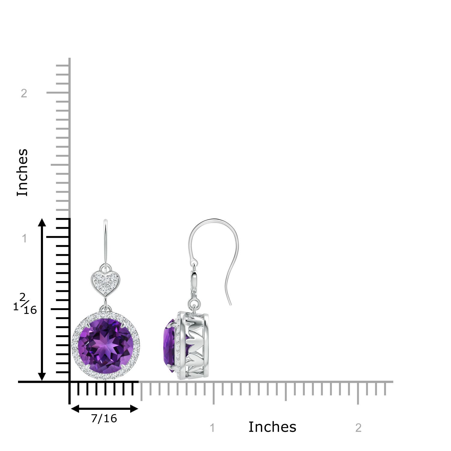 AAAA - Amethyst / 5.38 CT / 14 KT White Gold