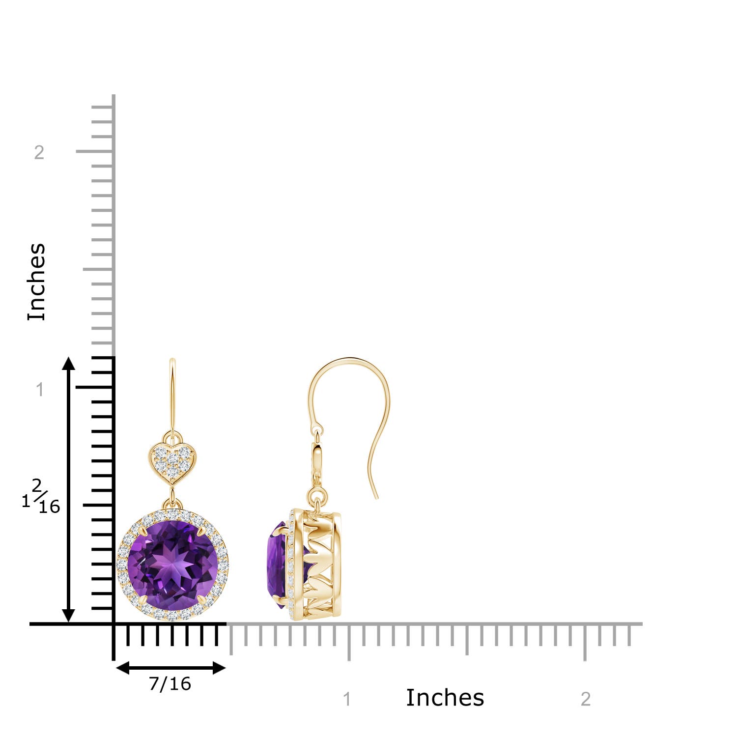 AAAA - Amethyst / 5.38 CT / 14 KT Yellow Gold