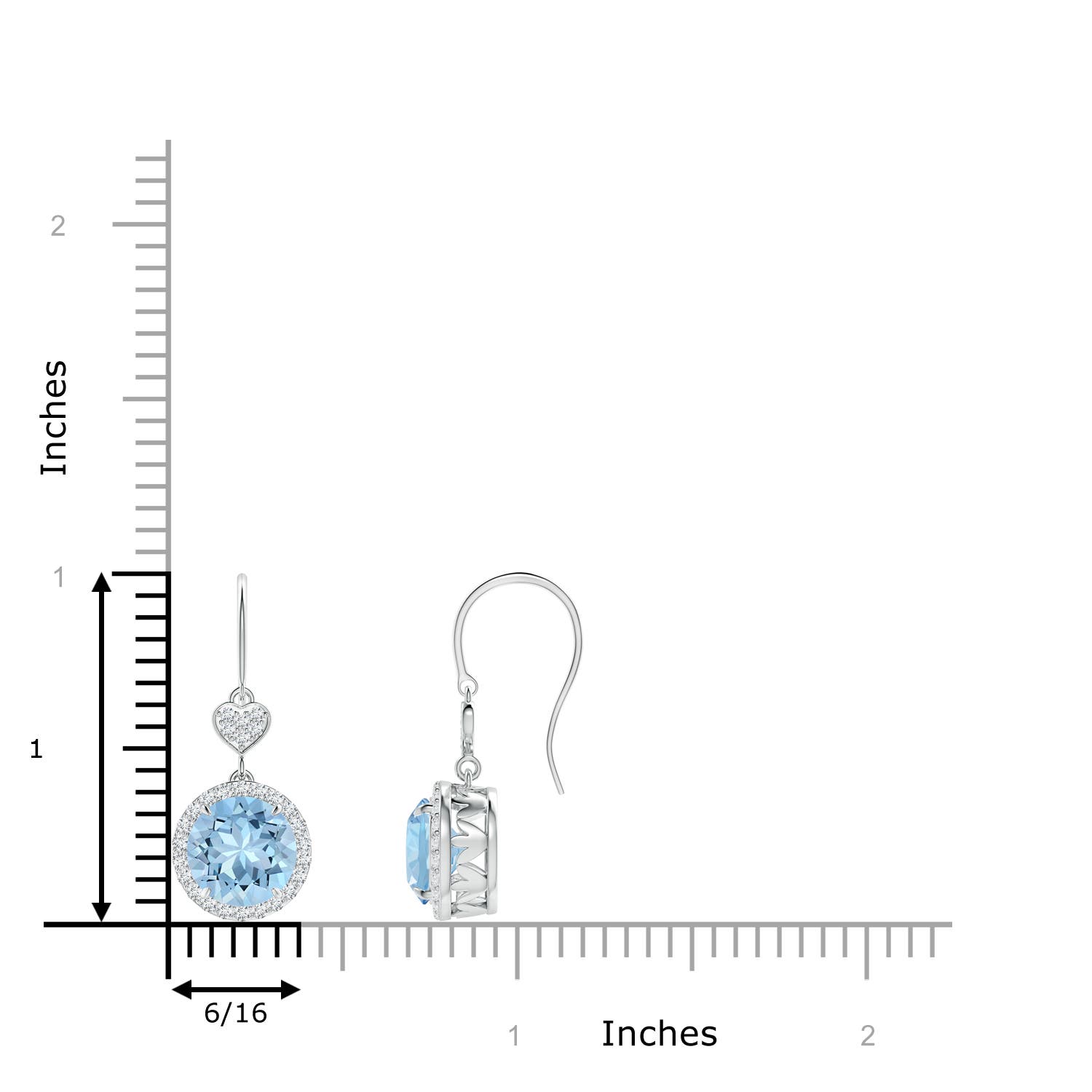 AAA - Aquamarine / 2.54 CT / 14 KT White Gold