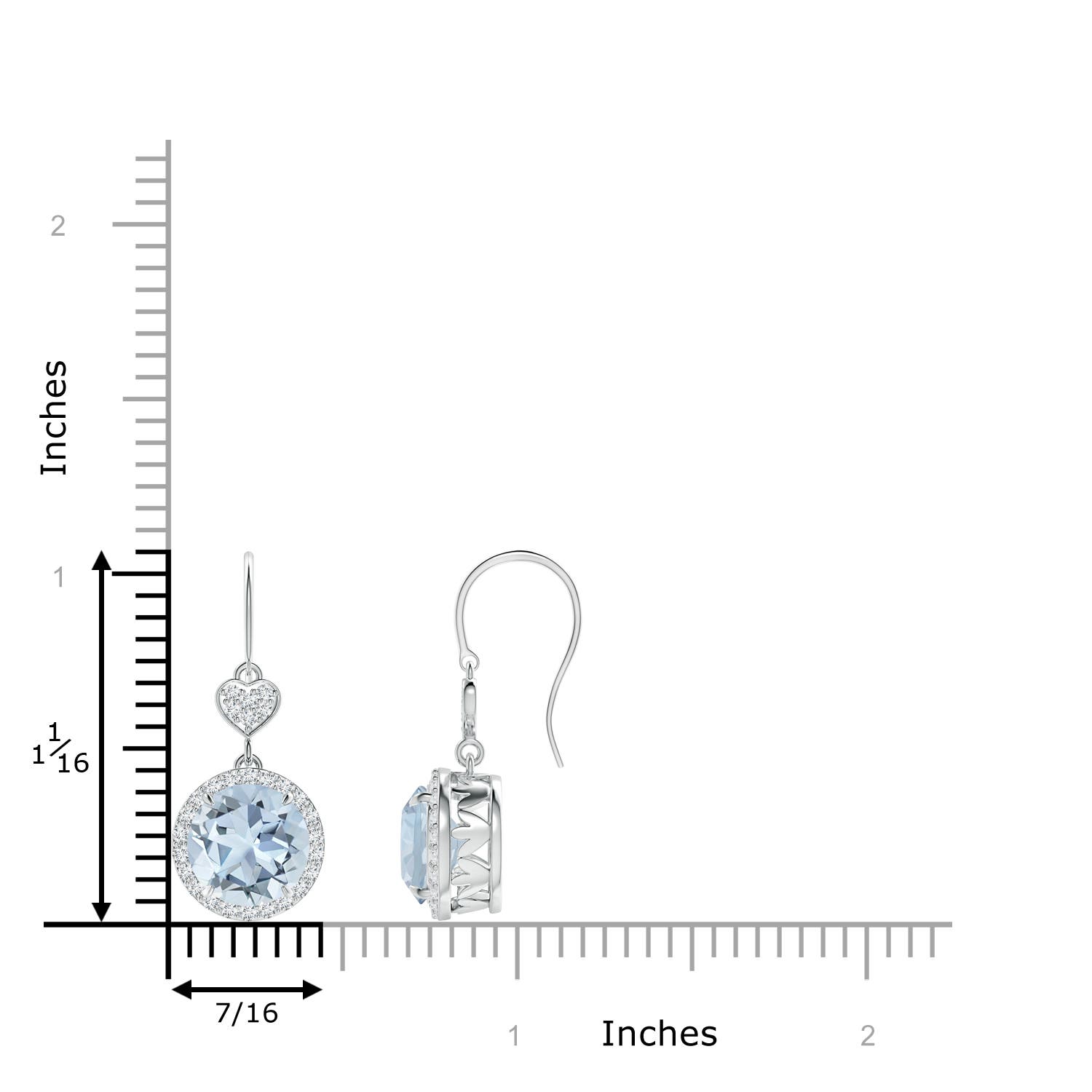 A - Aquamarine / 3.56 CT / 14 KT White Gold