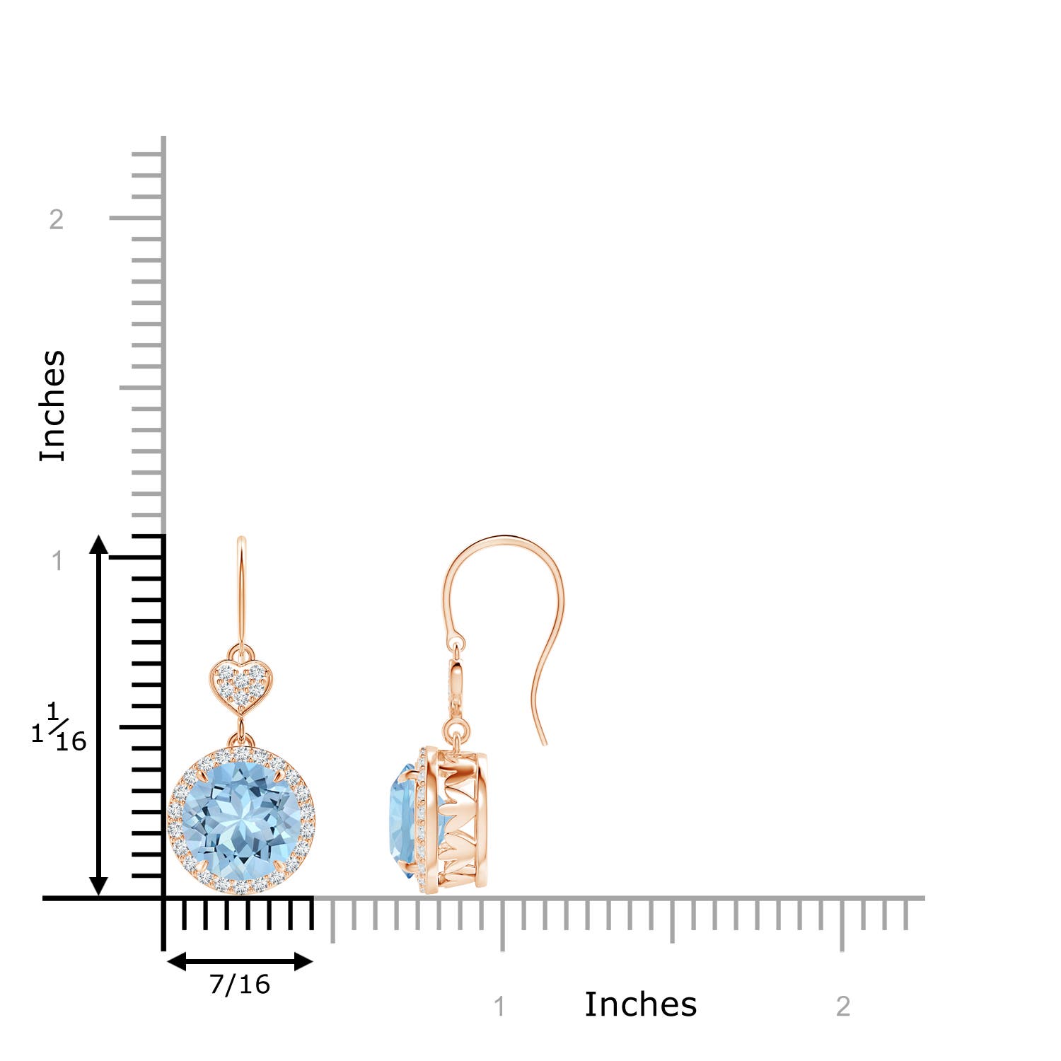 AAA - Aquamarine / 3.56 CT / 14 KT Rose Gold