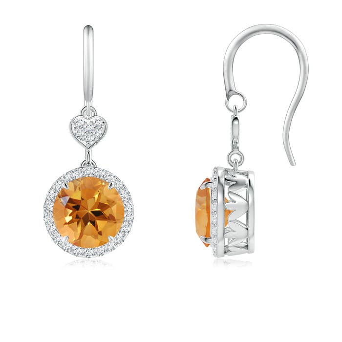 AA - Citrine / 2.8 CT / 14 KT White Gold