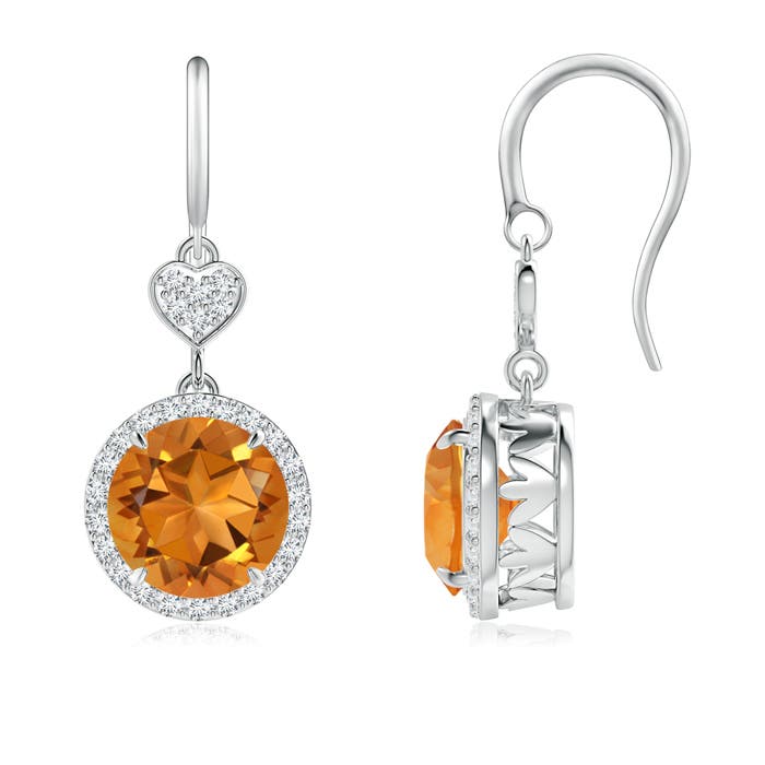 AAA - Citrine / 3.76 CT / 14 KT White Gold