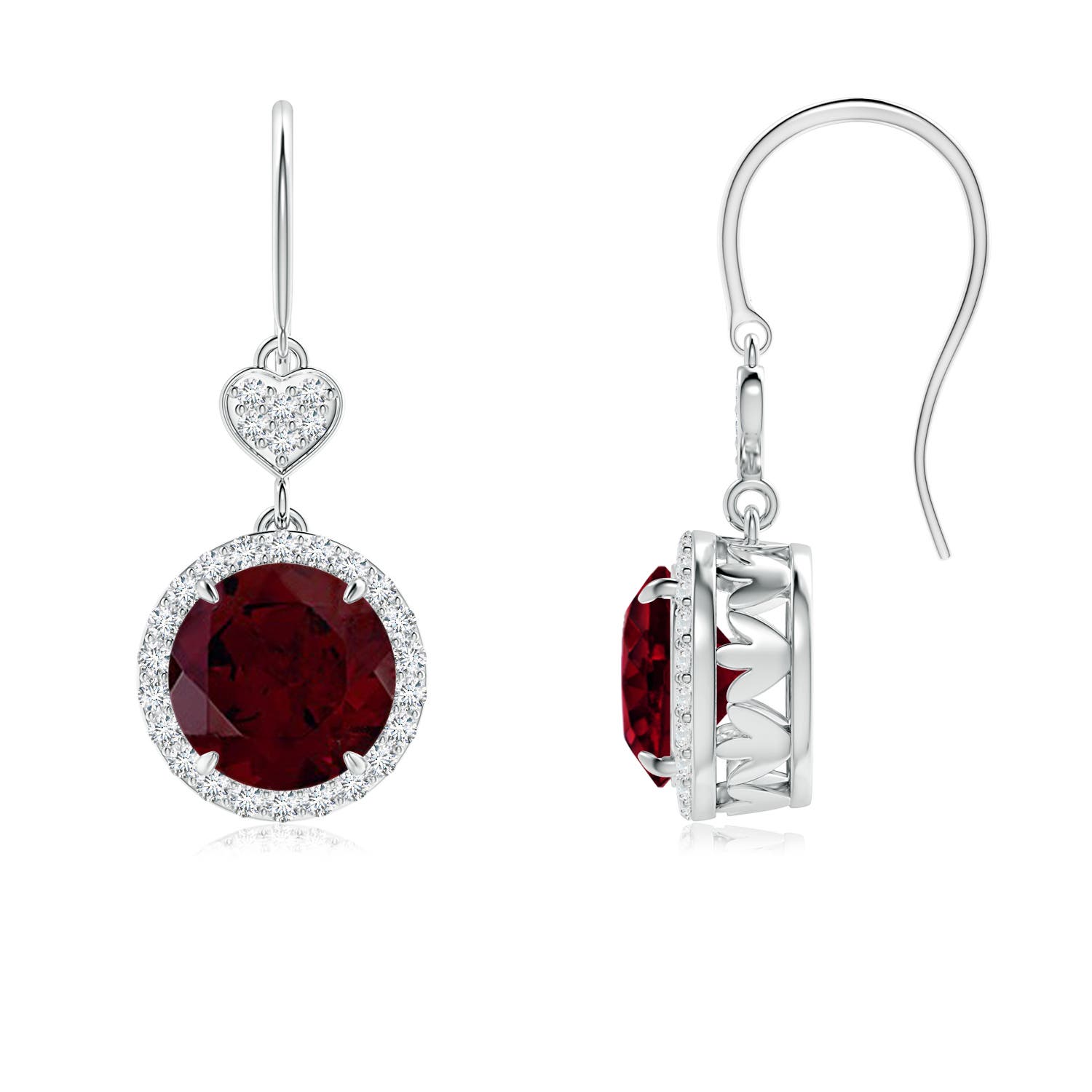 A - Garnet / 3.3 CT / 14 KT White Gold