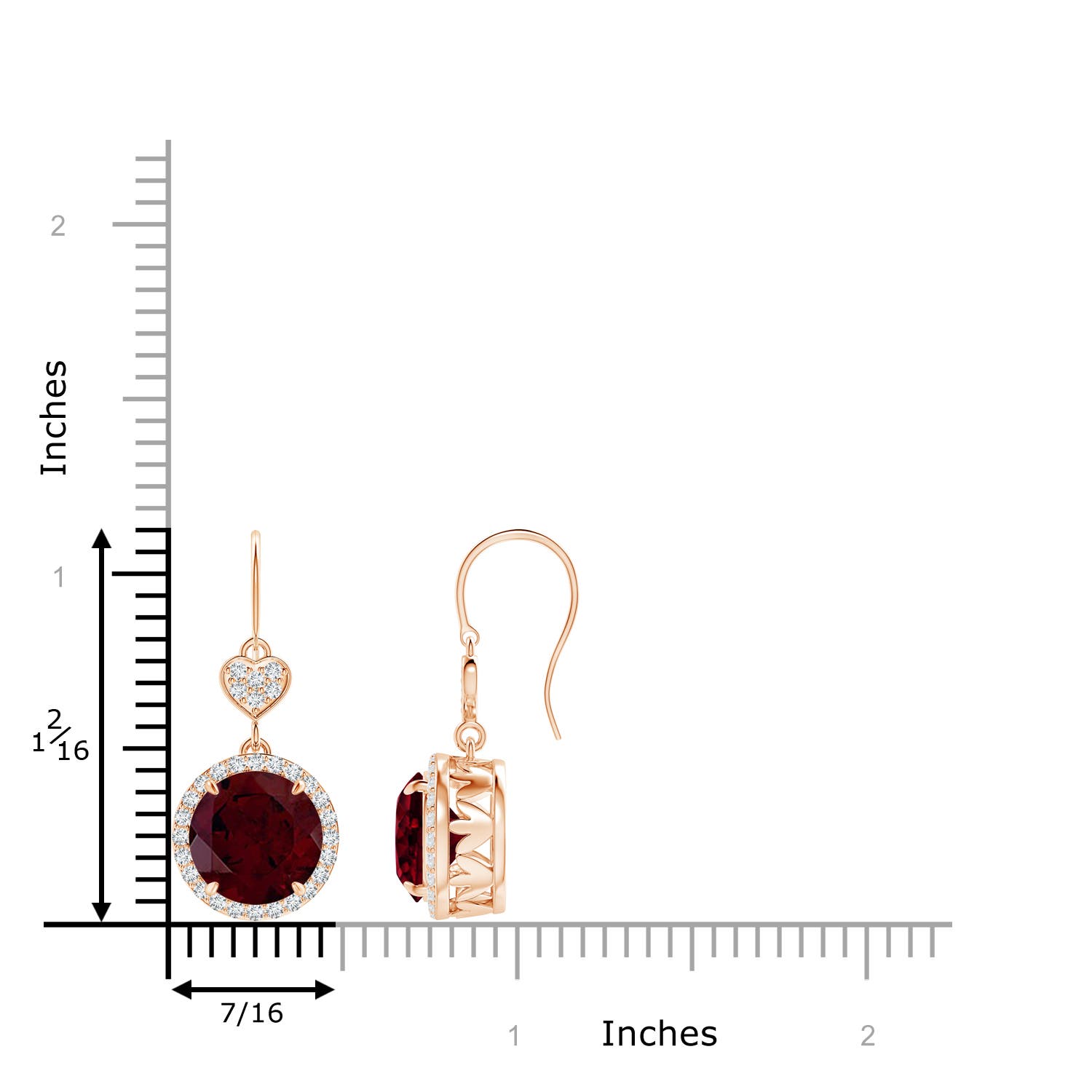 A - Garnet / 6.88 CT / 14 KT Rose Gold