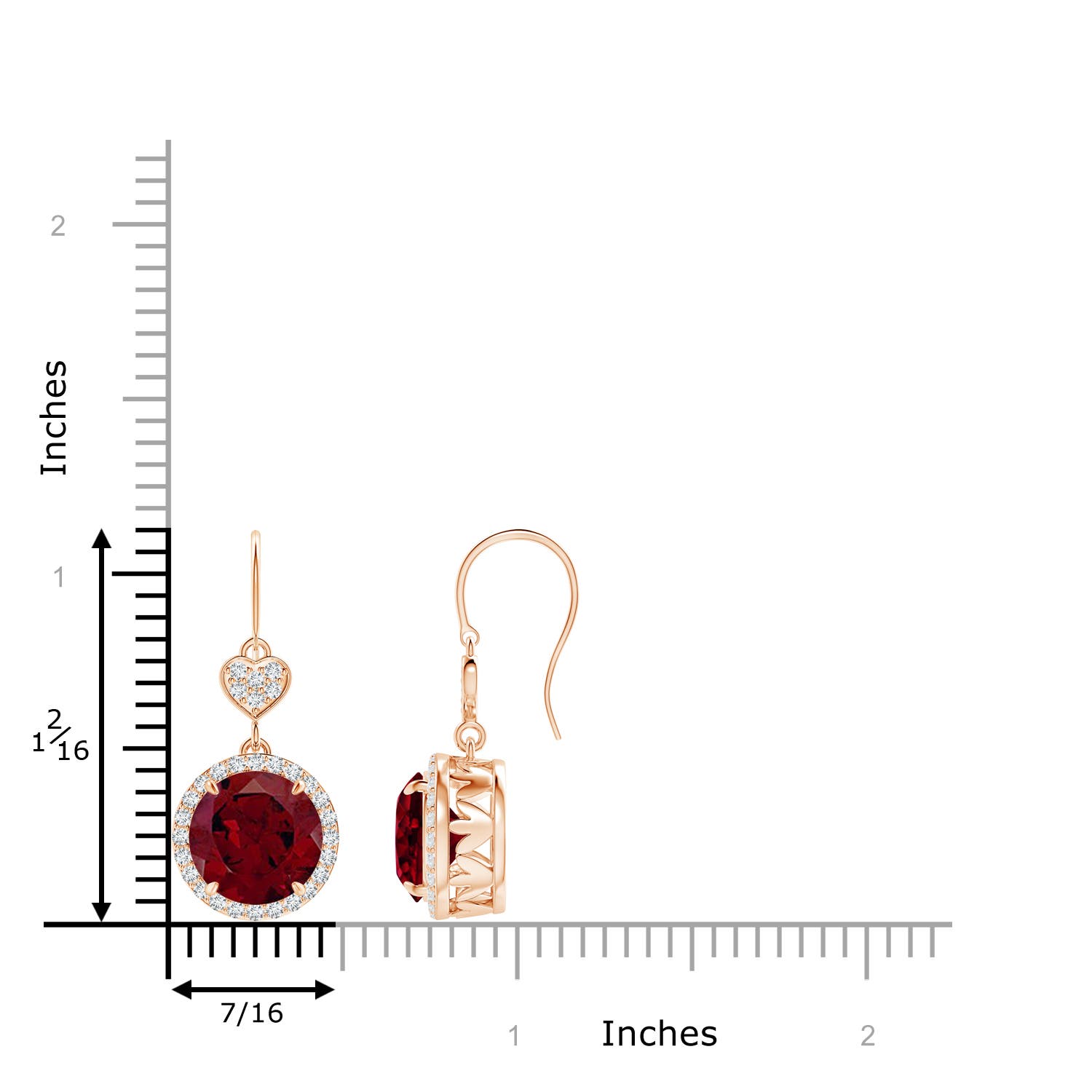 AA - Garnet / 6.88 CT / 14 KT Rose Gold