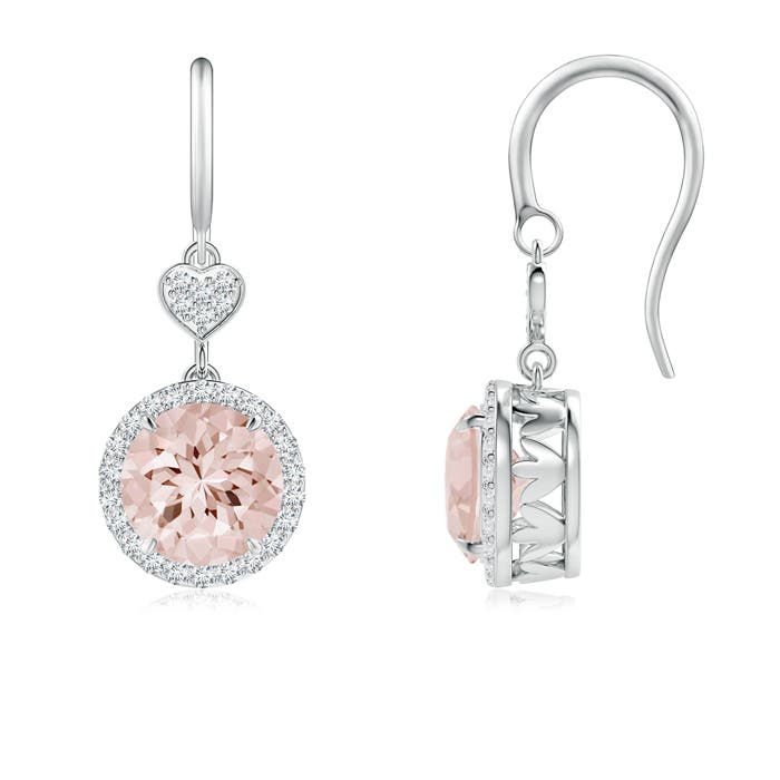 AA - Morganite / 2.5 CT / 14 KT White Gold