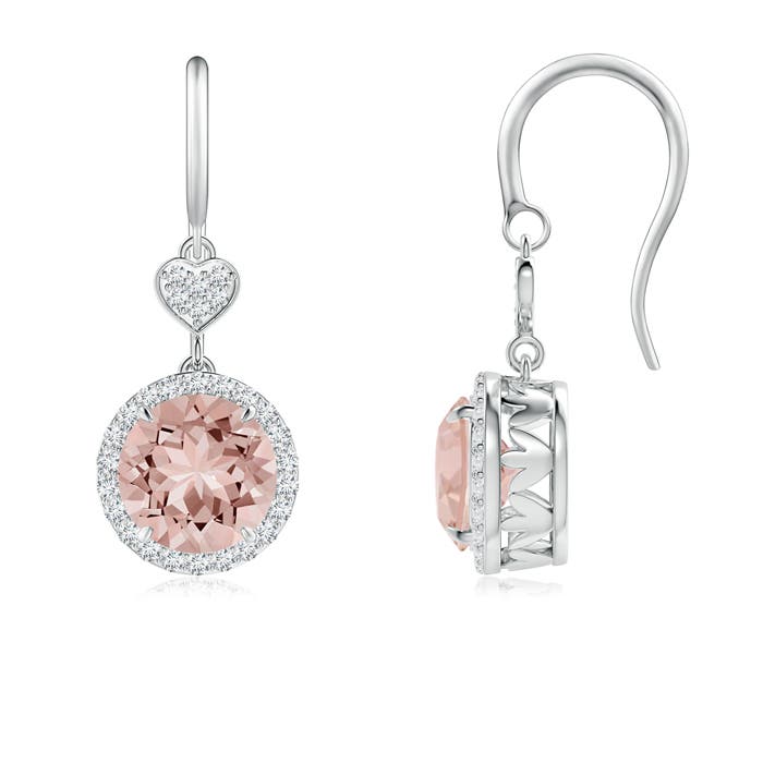 AAAA - Morganite / 2.5 CT / 14 KT White Gold