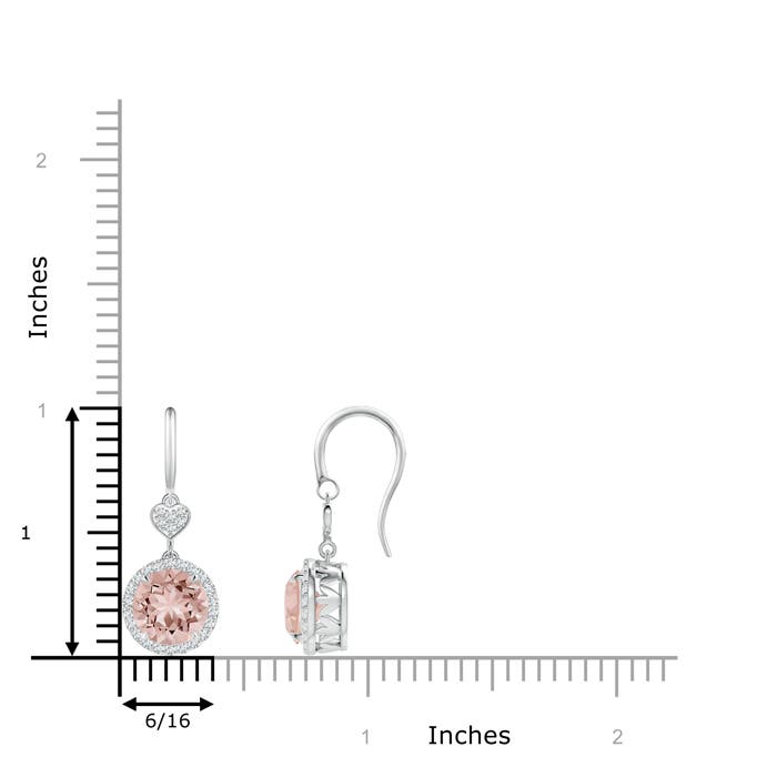 AAAA - Morganite / 2.5 CT / 14 KT White Gold