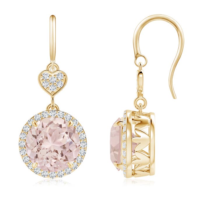 A - Morganite / 6.48 CT / 14 KT Yellow Gold