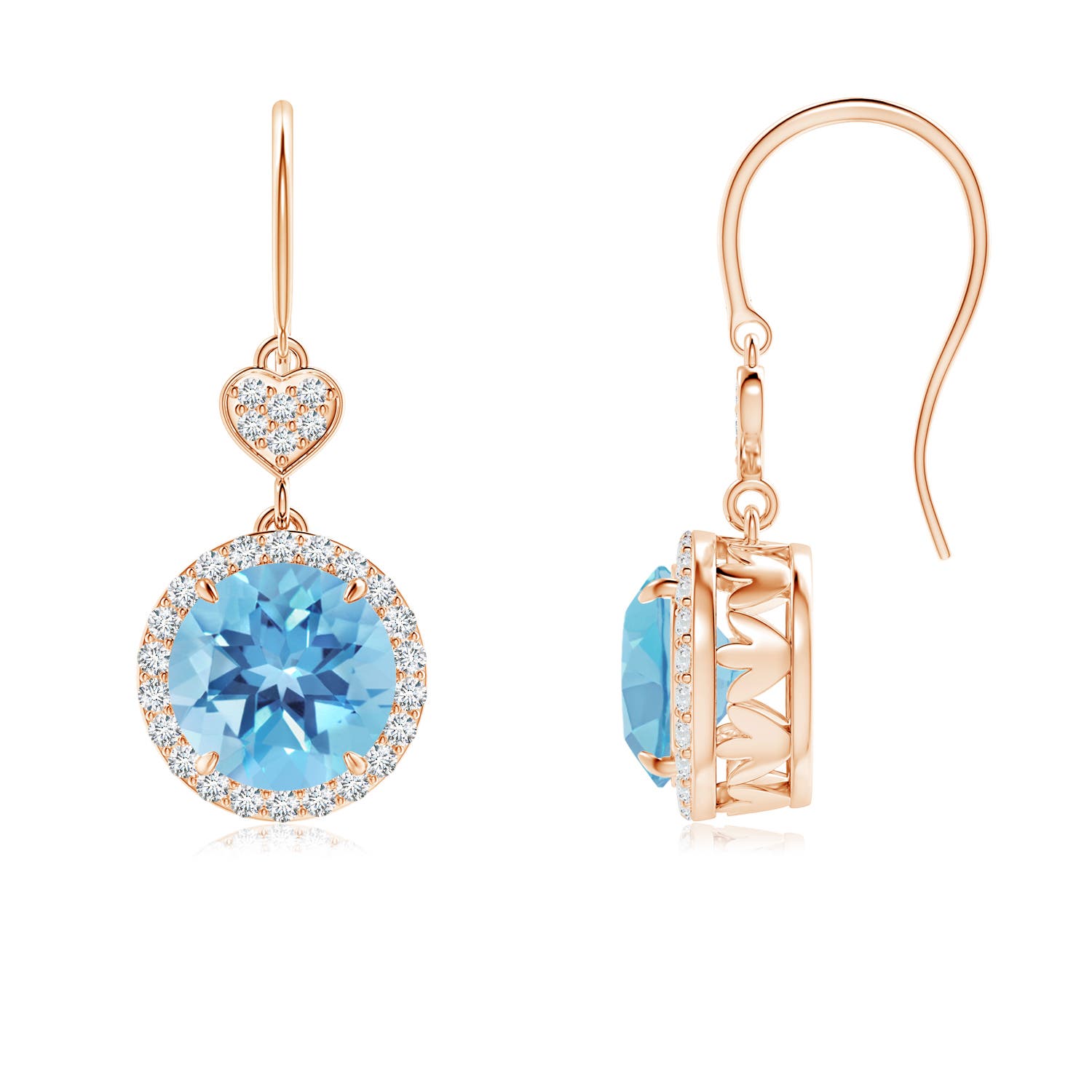 A - Swiss Blue Topaz / 3.4 CT / 14 KT Rose Gold