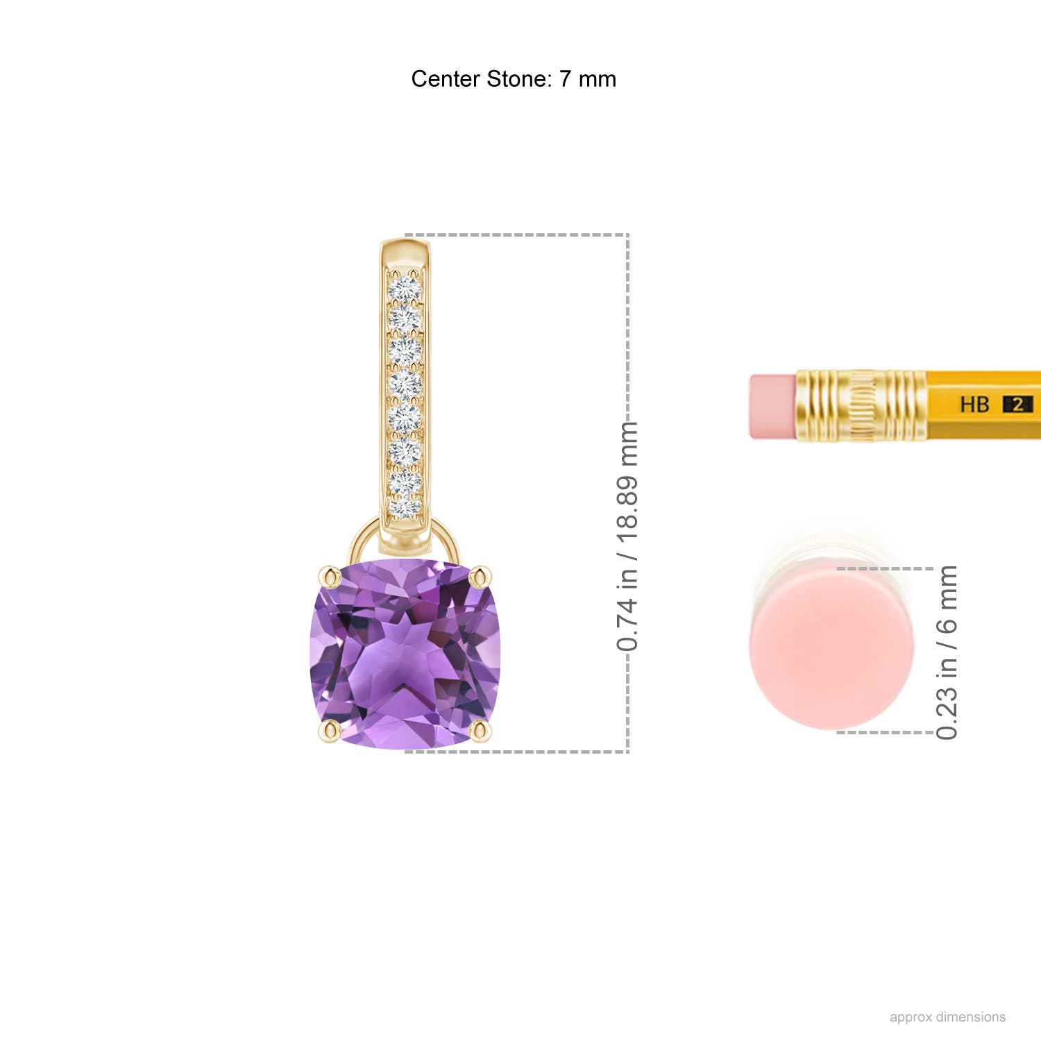 AA - Amethyst / 2.83 CT / 14 KT Yellow Gold