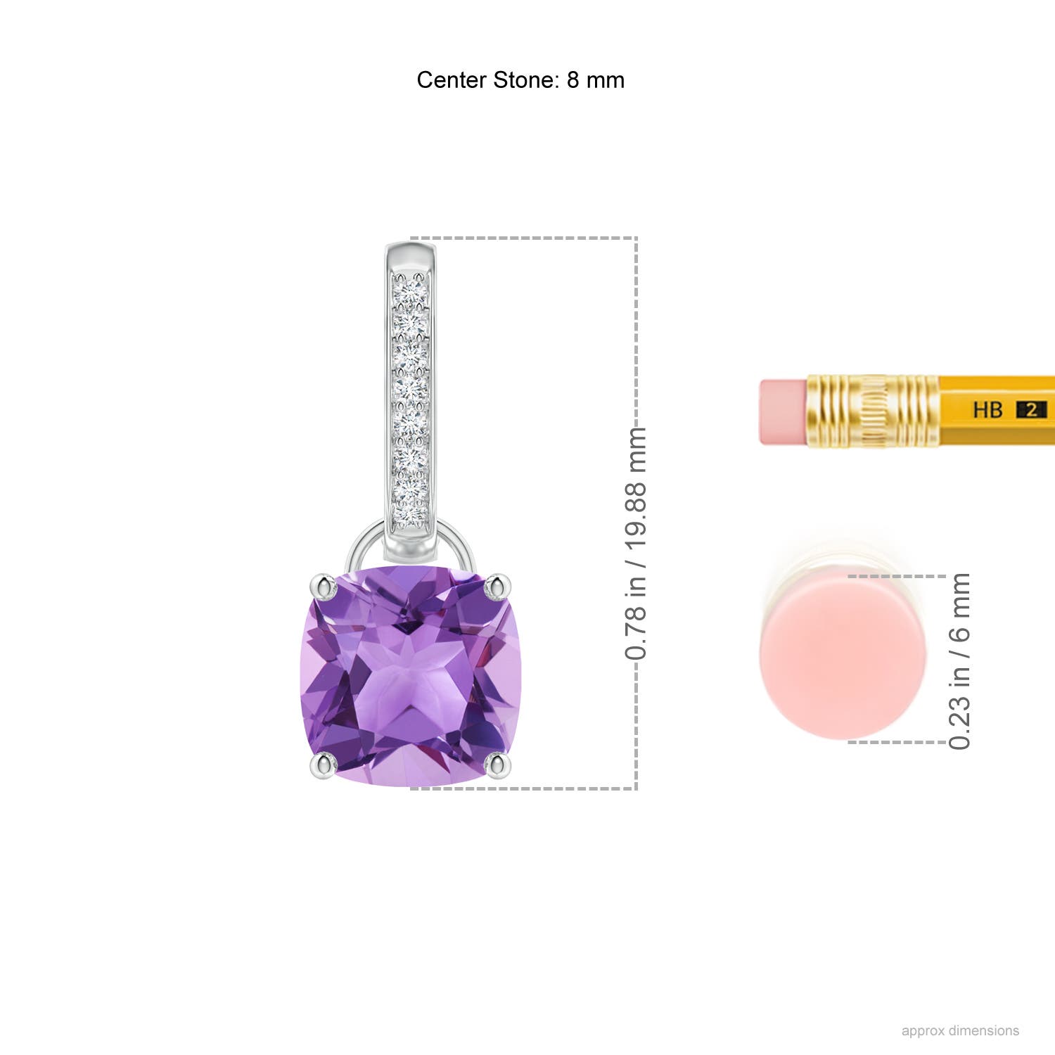 A - Amethyst / 4.53 CT / 14 KT White Gold