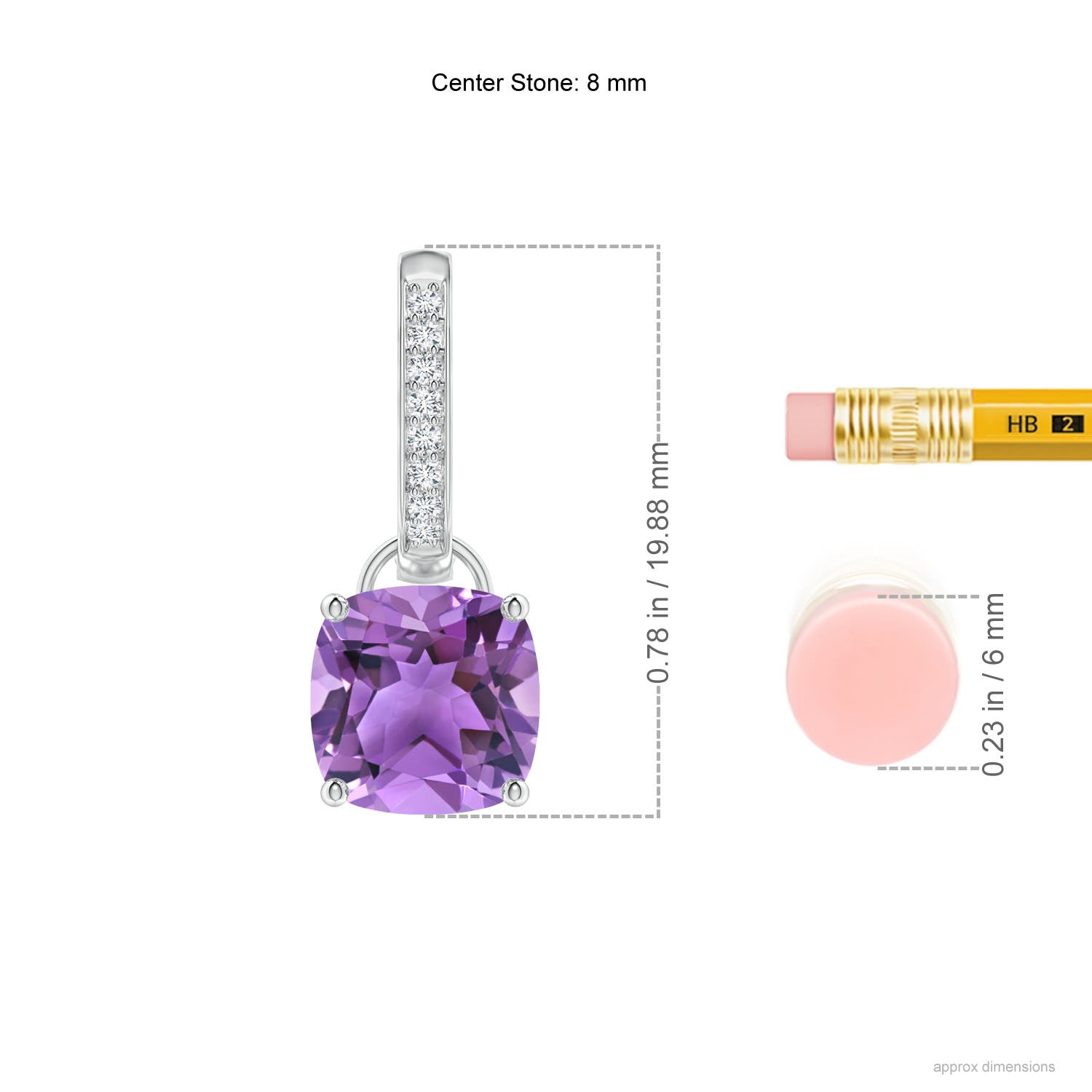 AA - Amethyst / 4.53 CT / 14 KT White Gold
