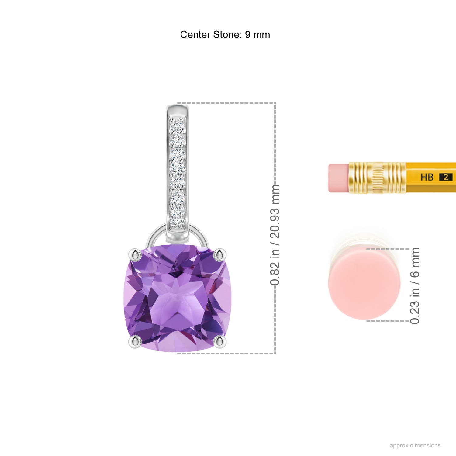 A - Amethyst / 6.33 CT / 14 KT White Gold