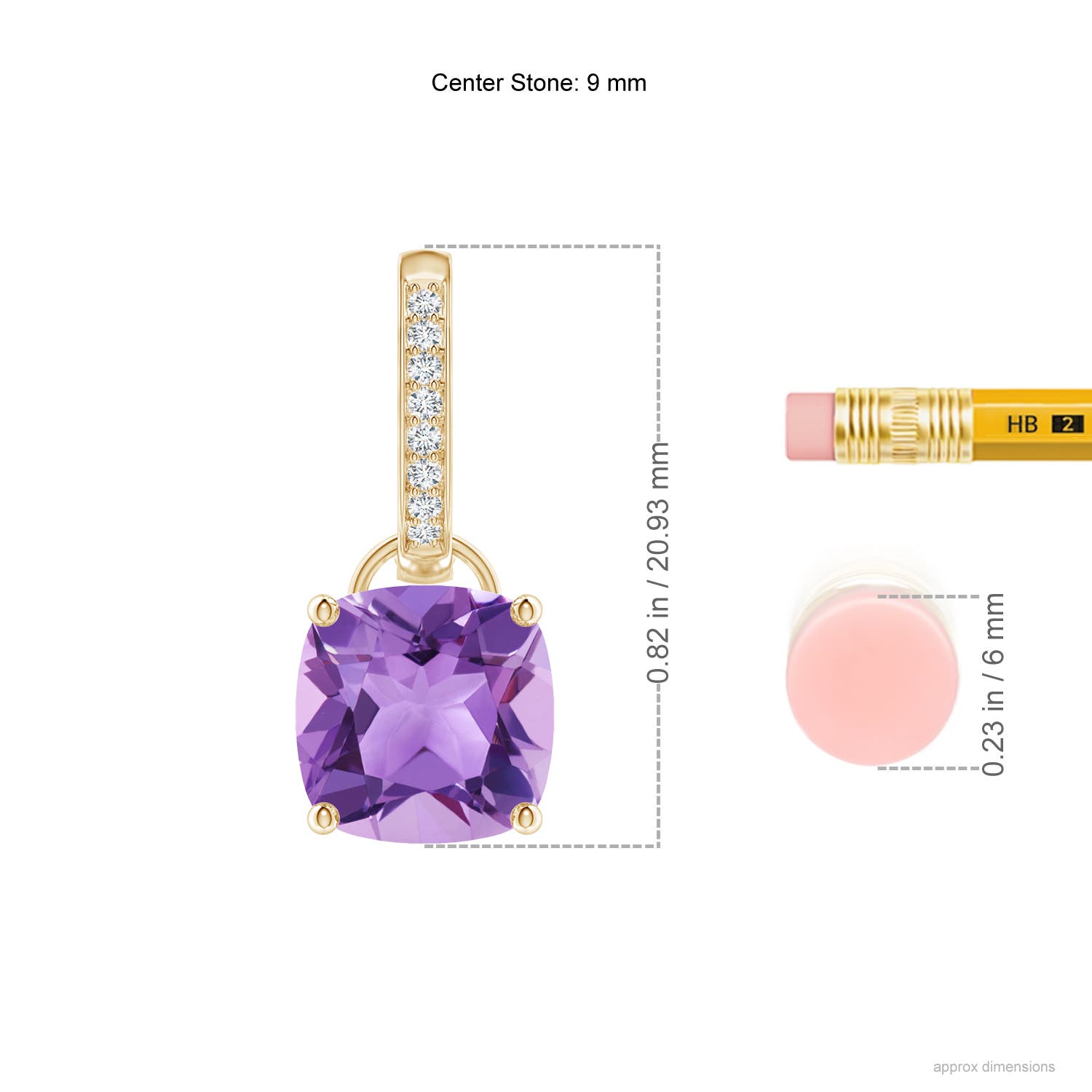 A - Amethyst / 6.33 CT / 14 KT Yellow Gold