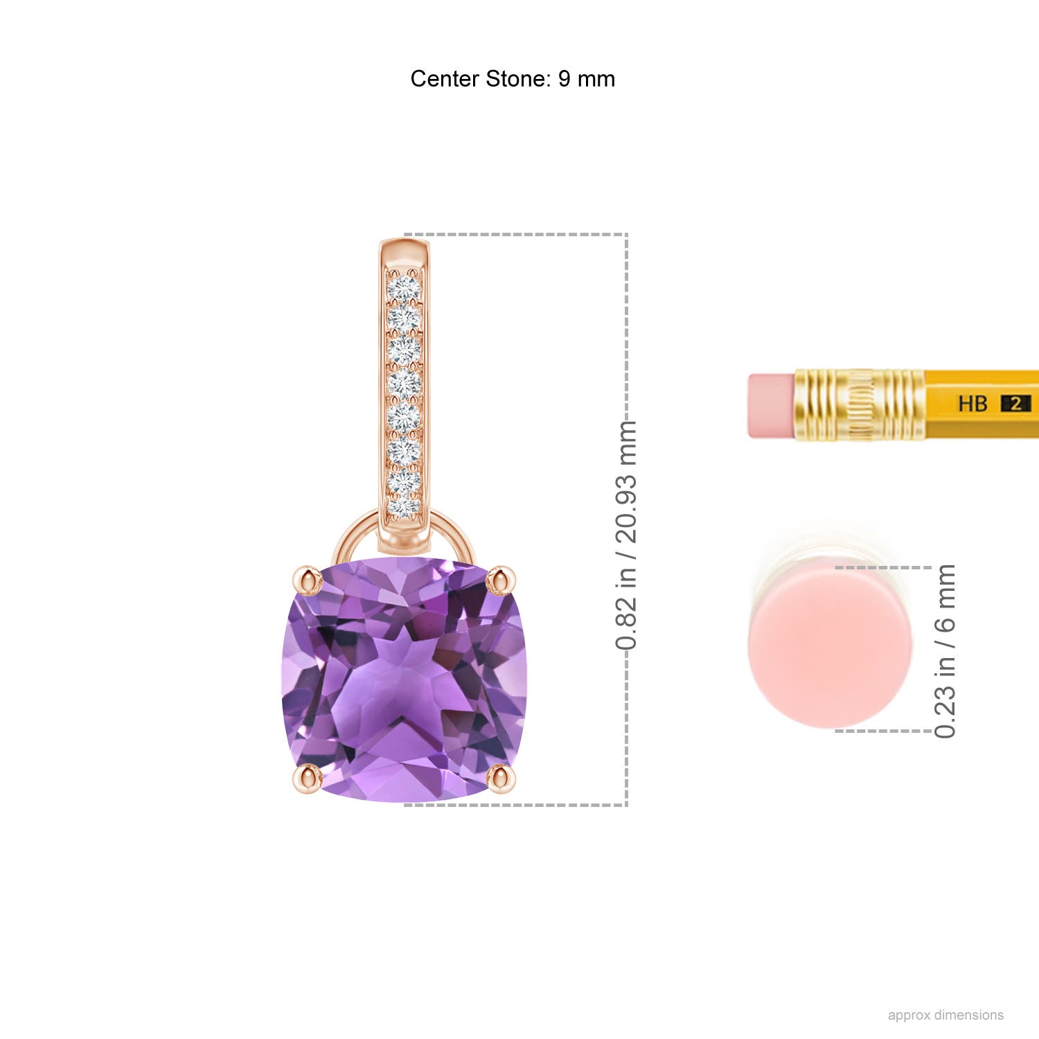 AA - Amethyst / 6.33 CT / 14 KT Rose Gold