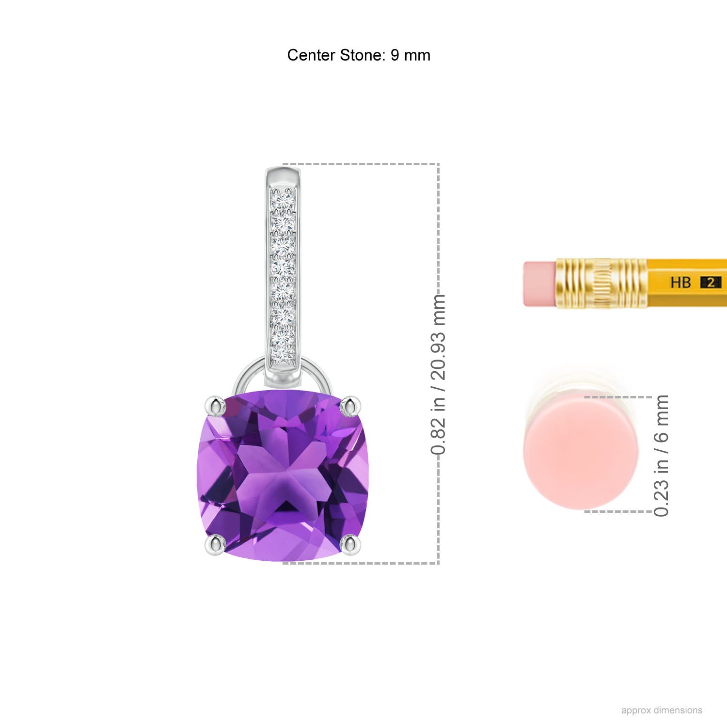 AAA - Amethyst / 6.33 CT / 14 KT White Gold