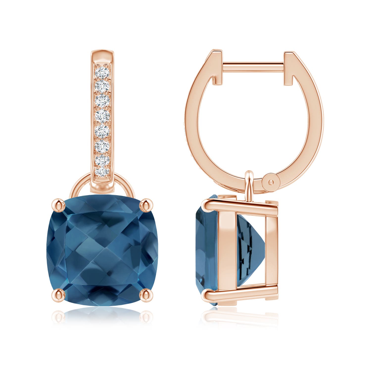 A - London Blue Topaz / 6.73 CT / 14 KT Rose Gold