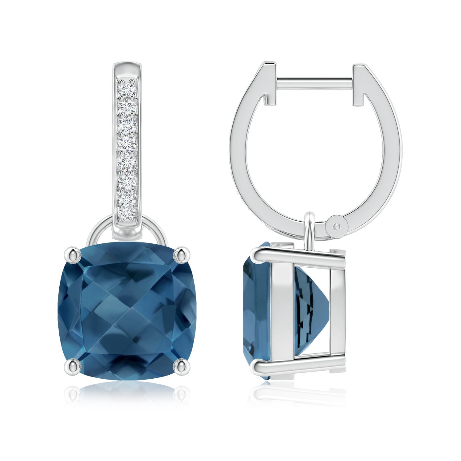 A - London Blue Topaz / 6.73 CT / 14 KT White Gold