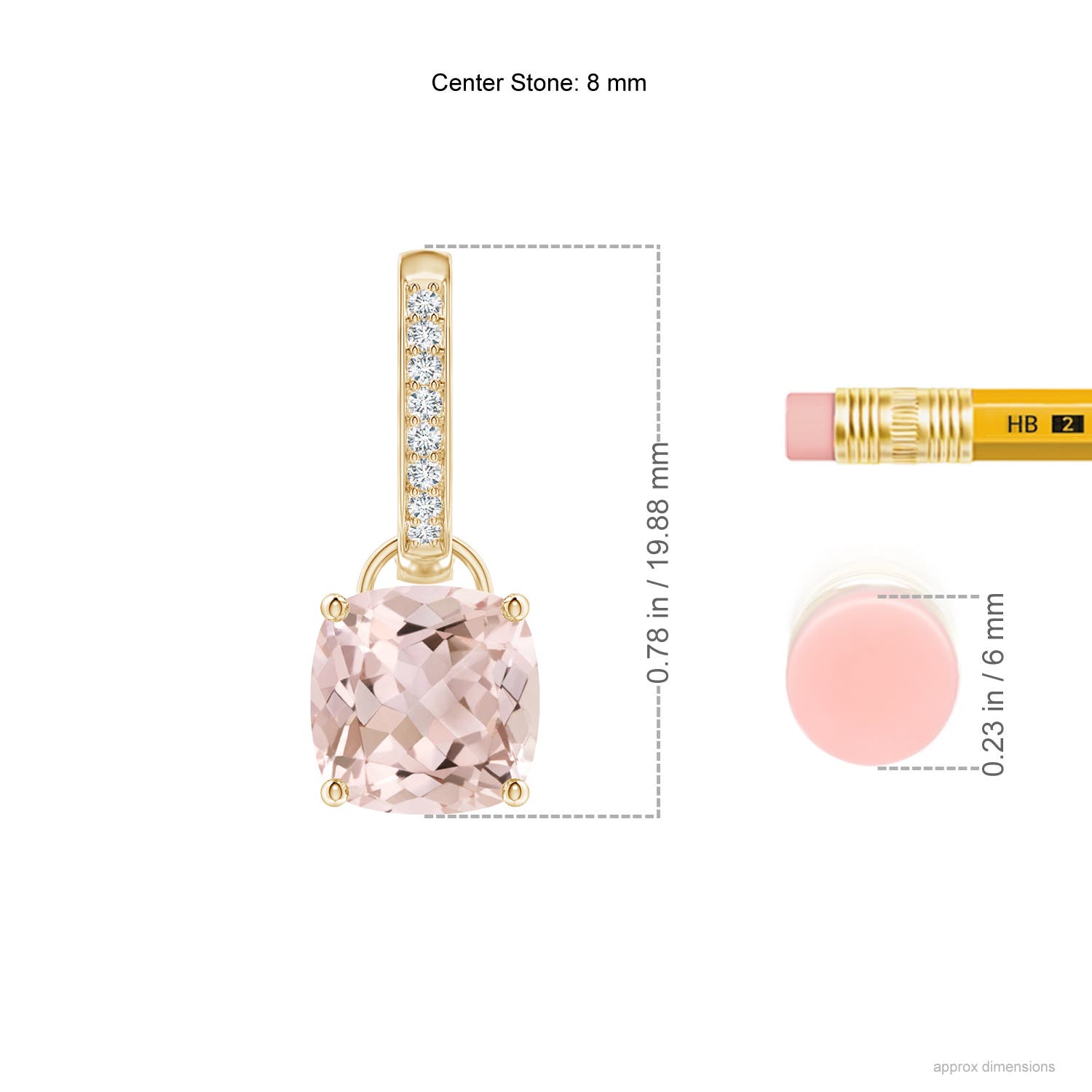 A - Morganite / 3.73 CT / 14 KT Yellow Gold