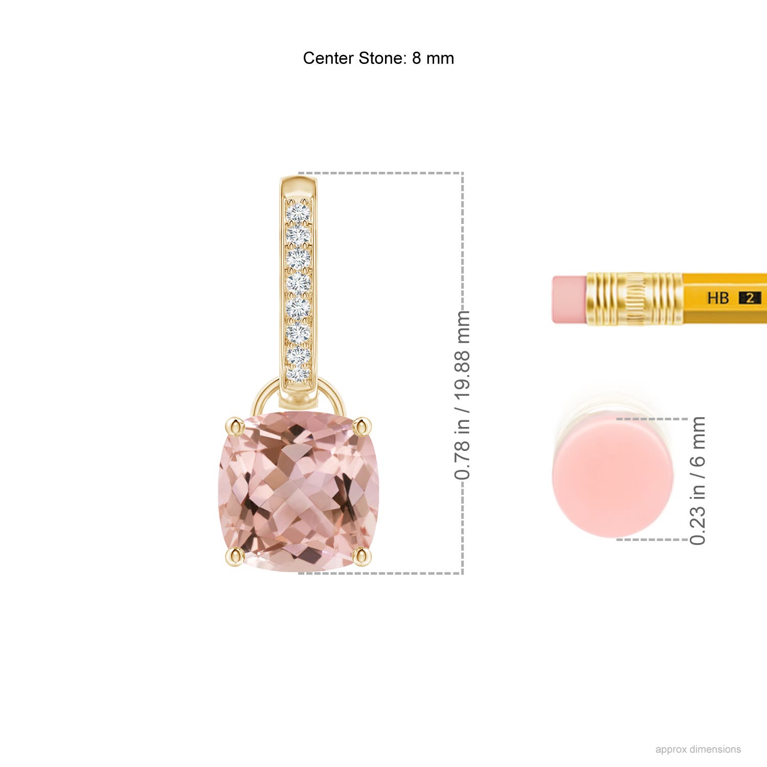 AAAA - Morganite / 3.73 CT / 14 KT Yellow Gold