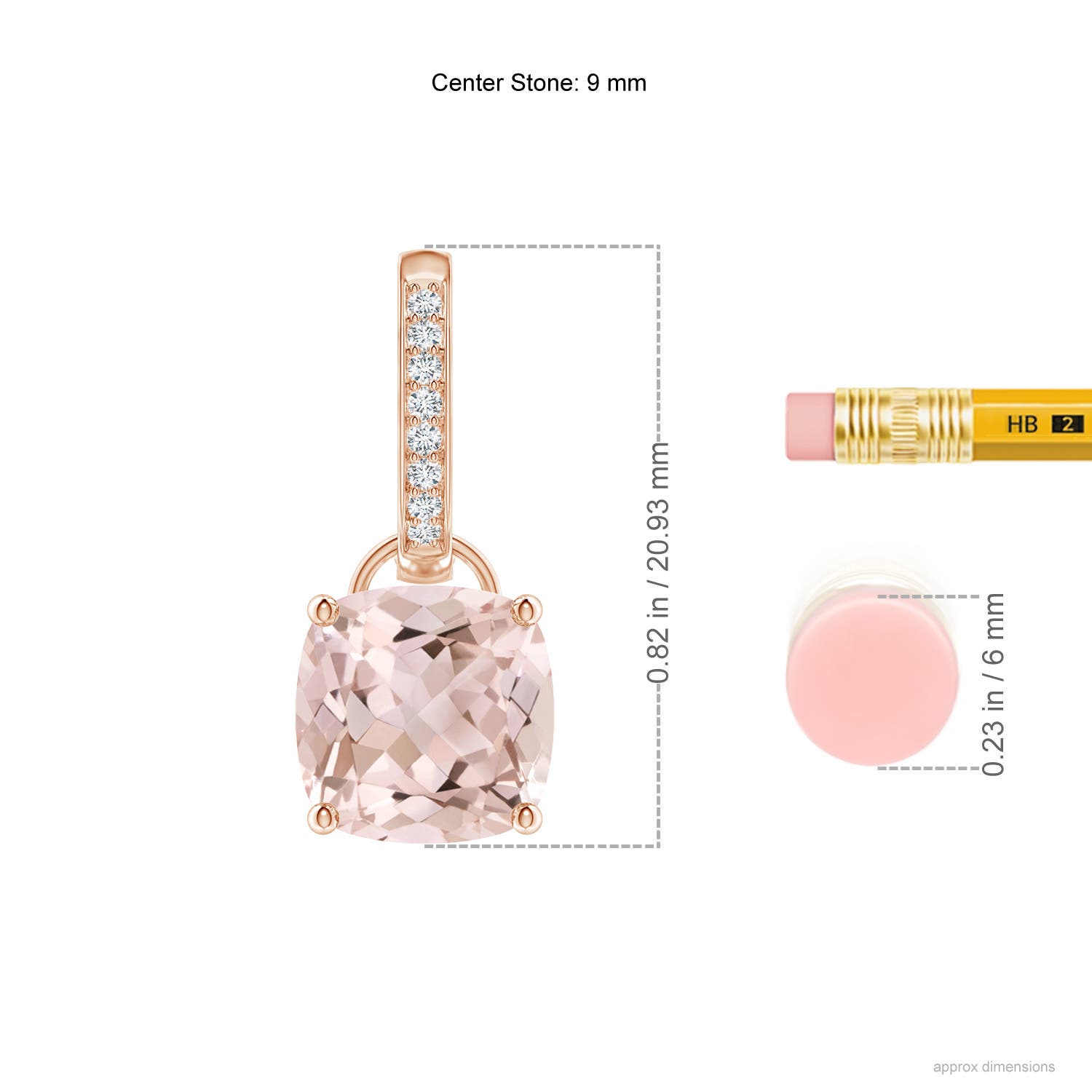 A - Morganite / 5.53 CT / 14 KT Rose Gold