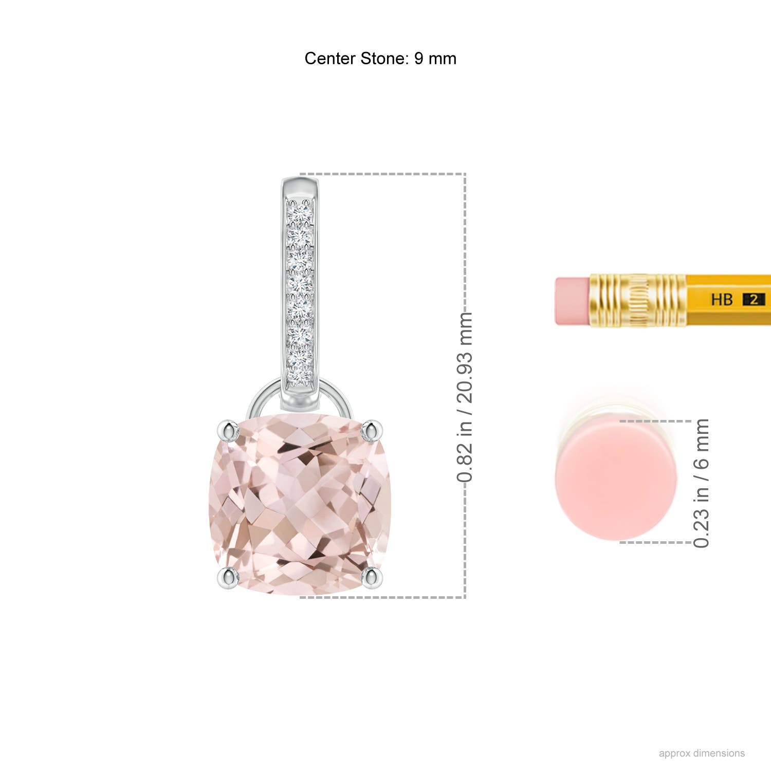 A - Morganite / 5.53 CT / 14 KT White Gold