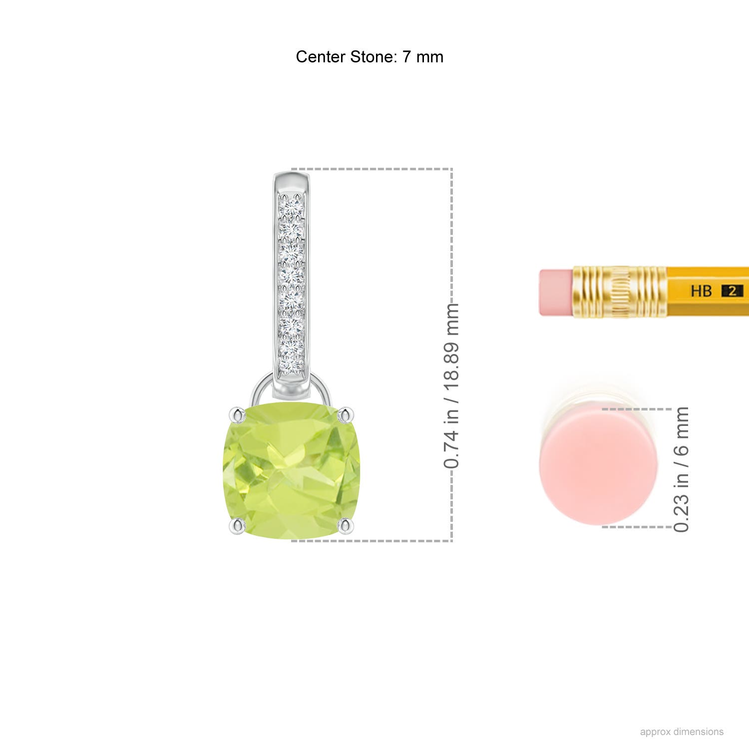 A - Peridot / 2.93 CT / 14 KT White Gold