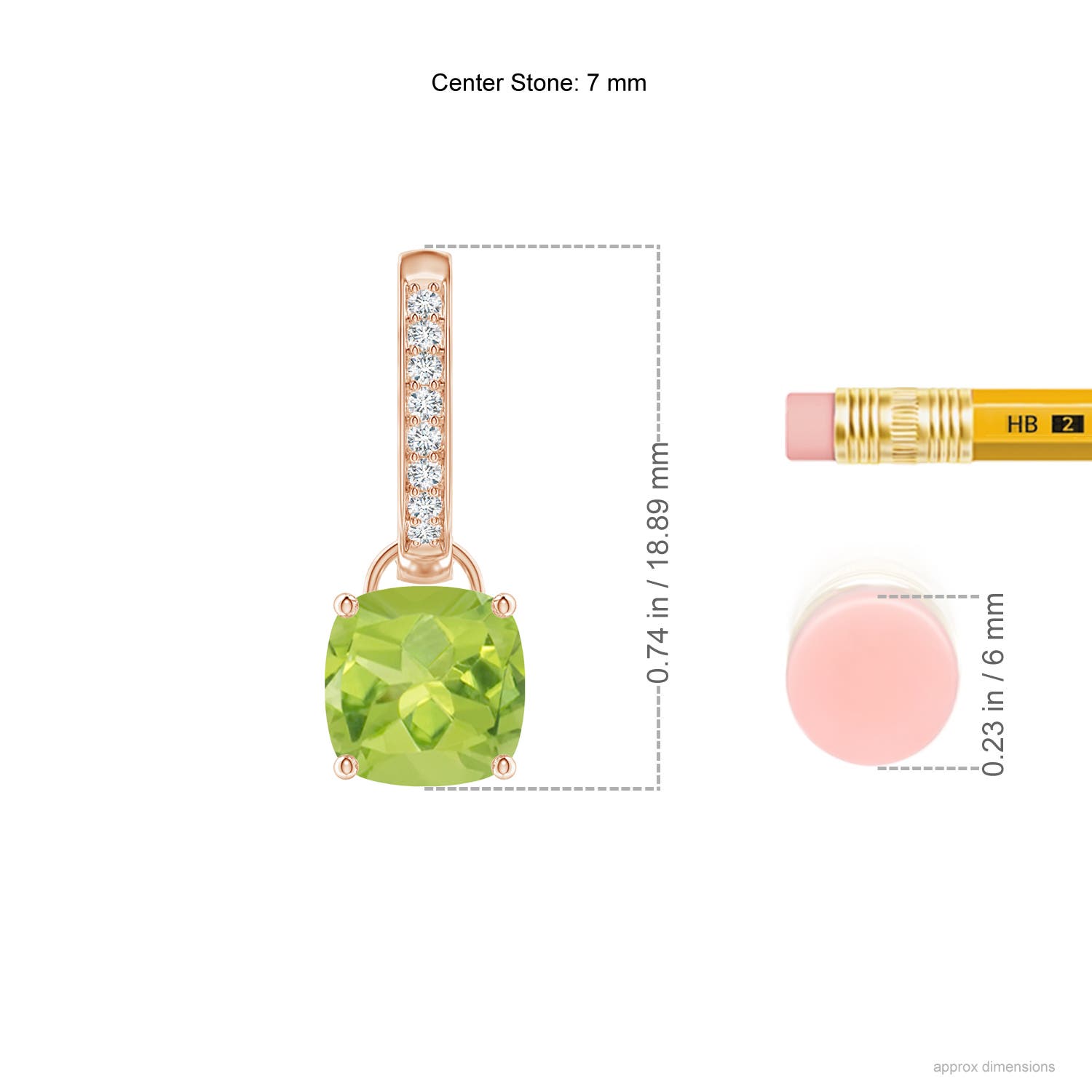 AA - Peridot / 2.93 CT / 14 KT Rose Gold