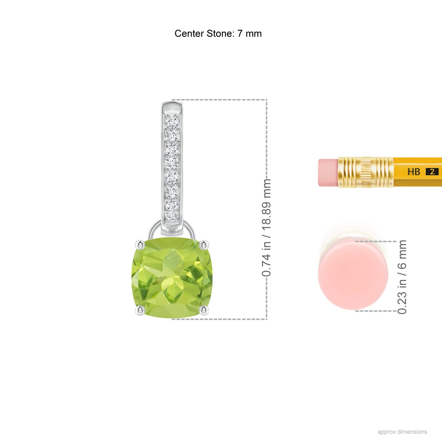 AA - Peridot / 2.93 CT / 14 KT White Gold