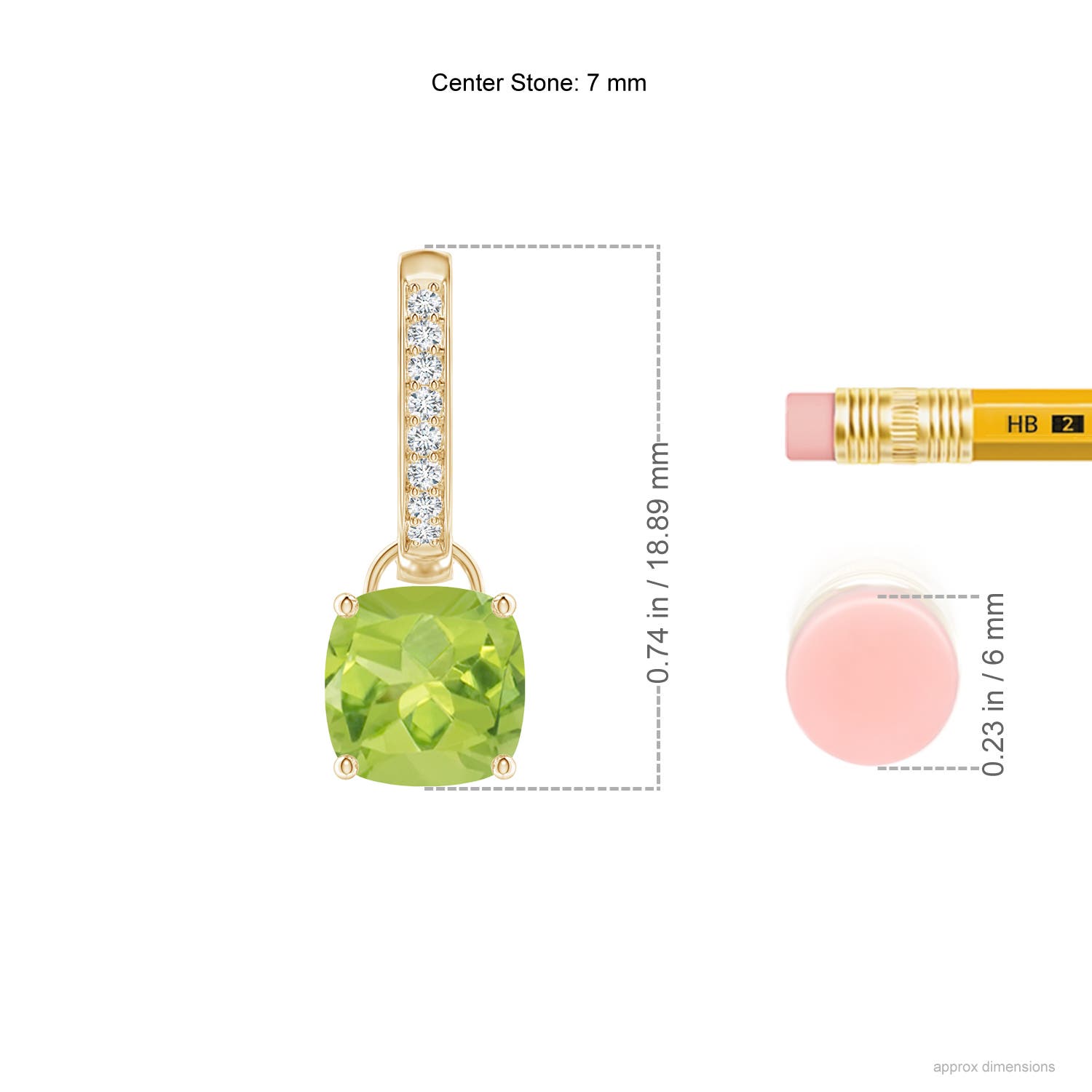 AA - Peridot / 2.93 CT / 14 KT Yellow Gold